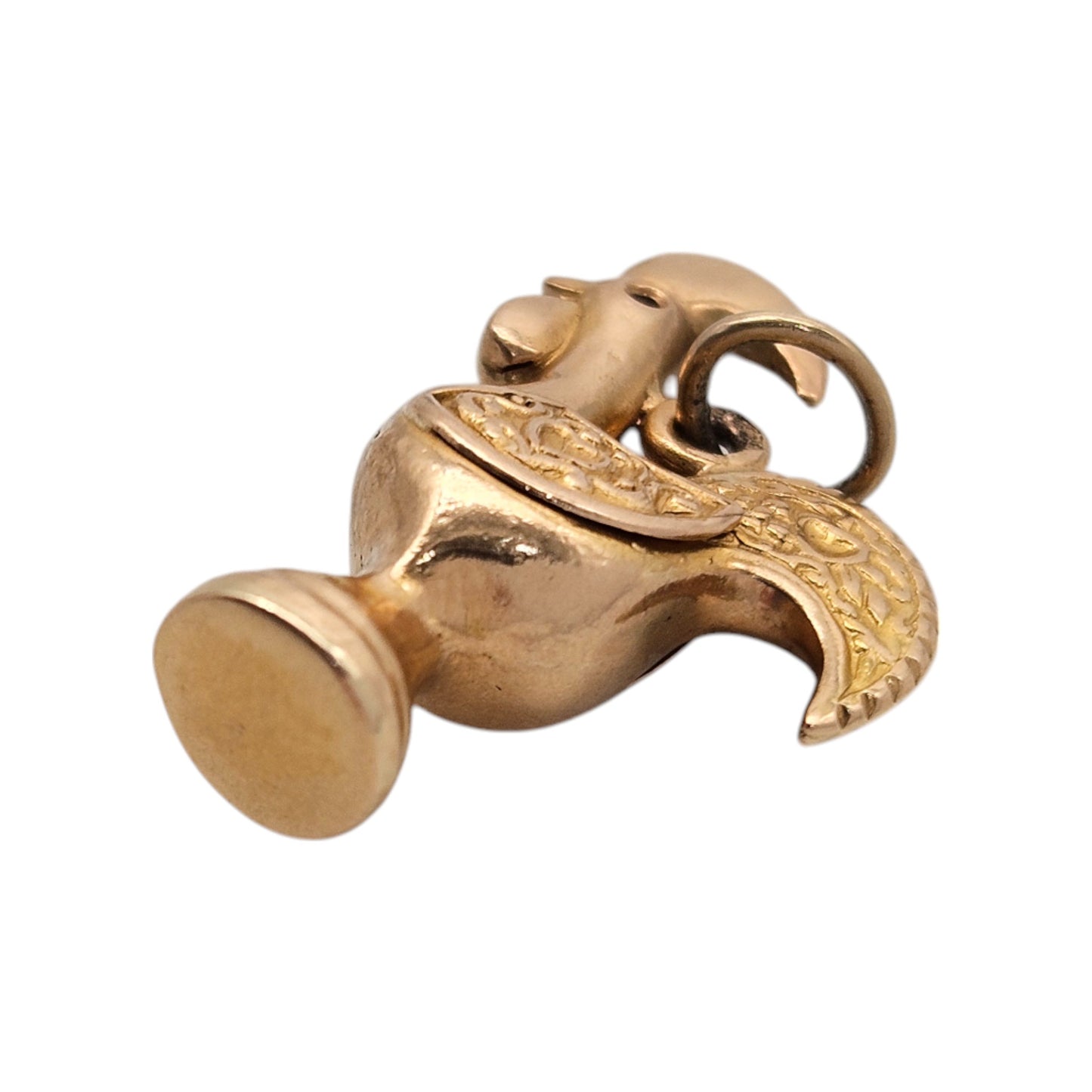 Portuguese 19ct 800 Yellow Gold Cockerel Charm L 2.2 cm 1.6 g.