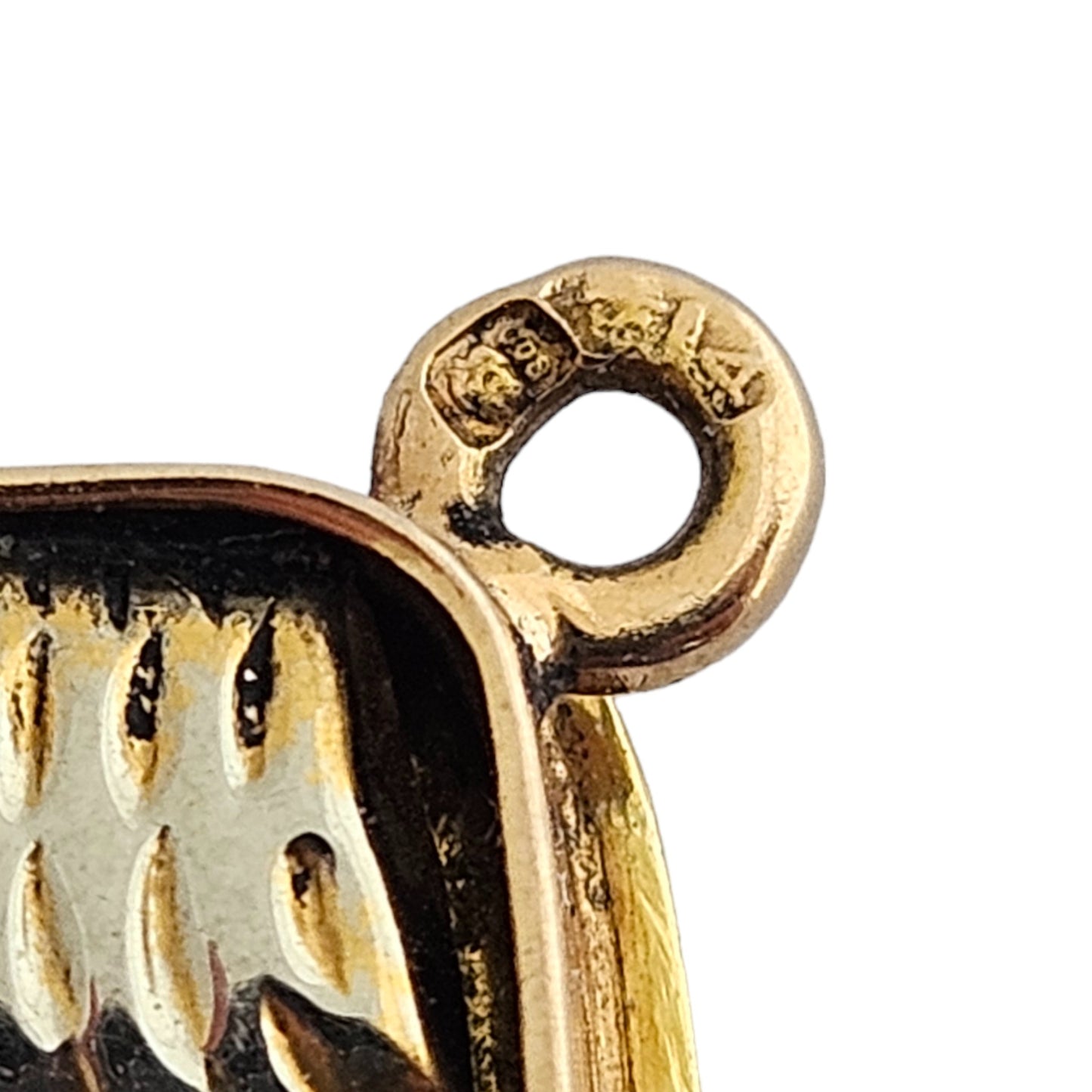 19ct 800 Yellow Gold Portuguese Sardines Charm L 2.1 cm 5.5 g