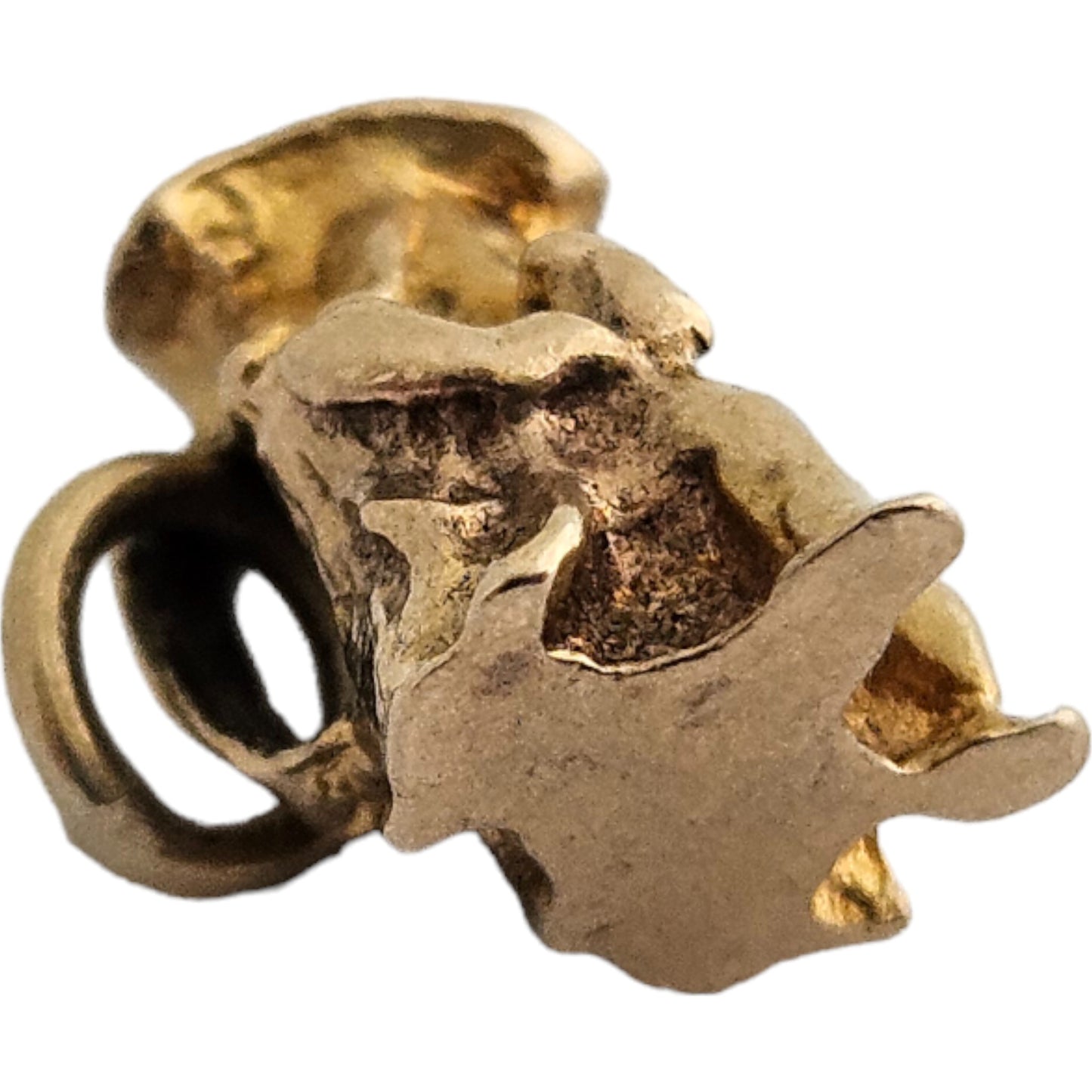 9ct 375 Yellow Gold Toby Jug Charm c.1970 L 1.0 cm 1.7 g.