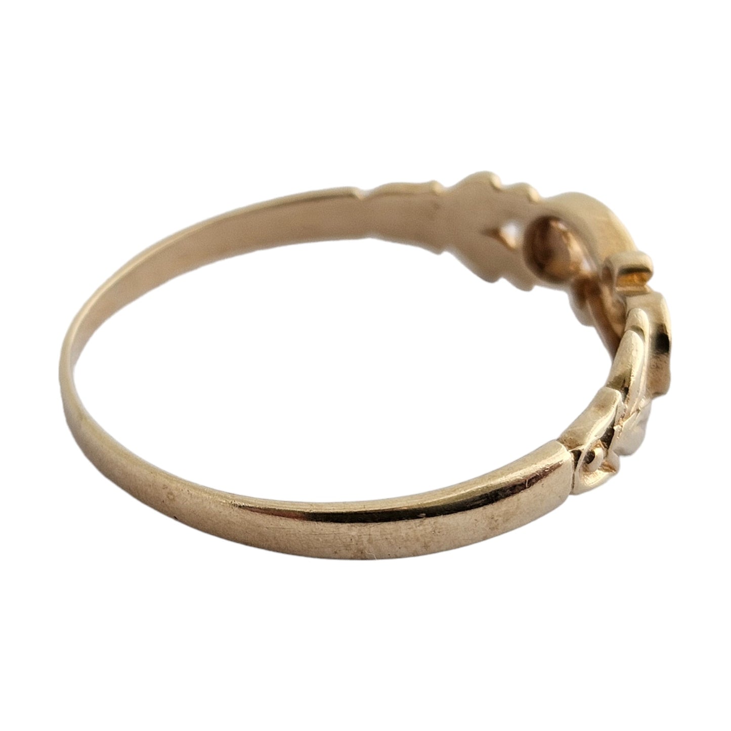 Fancy 9ct 375 Yellow Gold Ring with Garnets Size X 1.8 g