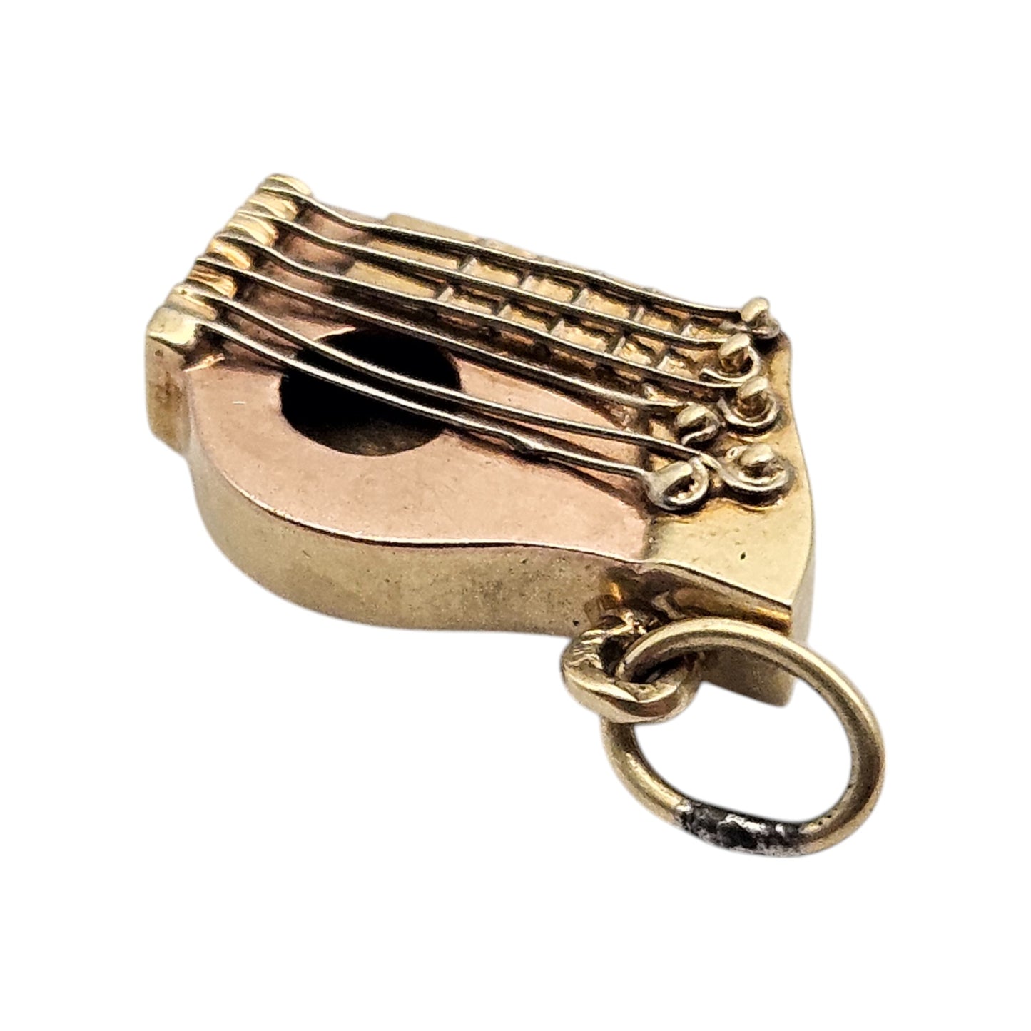 14ct Rose & Yellow Gold Cithare Charm L 1.5 cm 2.1 g.