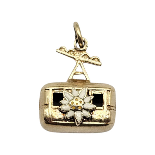 14ct Yellow Gold Cable Car Charm L 1.2 cm 1.4 g.