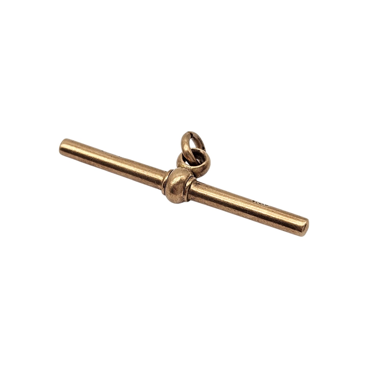 Antique 9ct 375 Rose Gold Swivel T-Bar c.1900 L 4.0 cm 4.6 g.