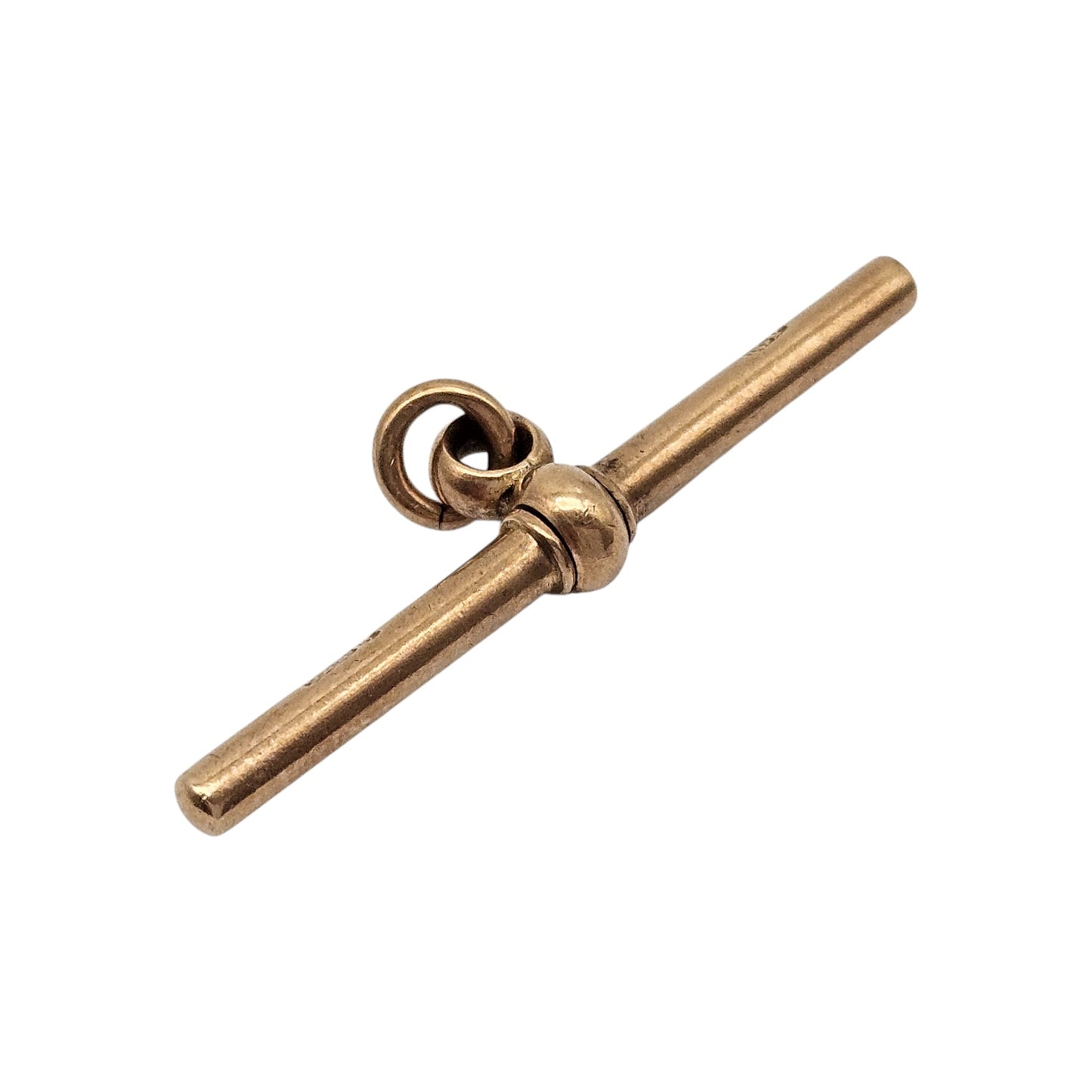 Antique 9ct 375 Rose Gold Swivel T-Bar c.1900 L 4.0 cm 4.6 g.