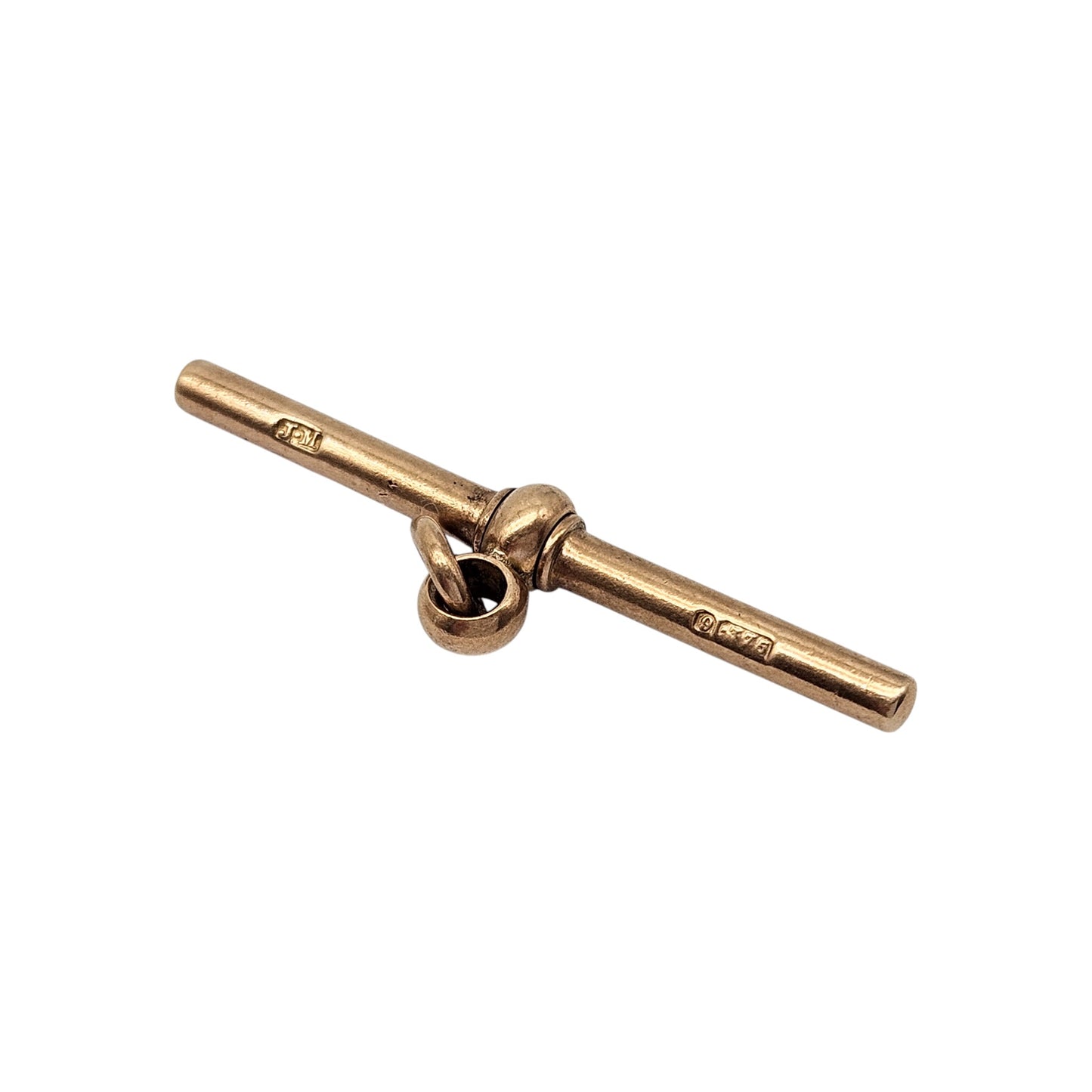 Antique 9ct 375 Rose Gold Swivel T-Bar c.1900 L 4.0 cm 4.6 g.