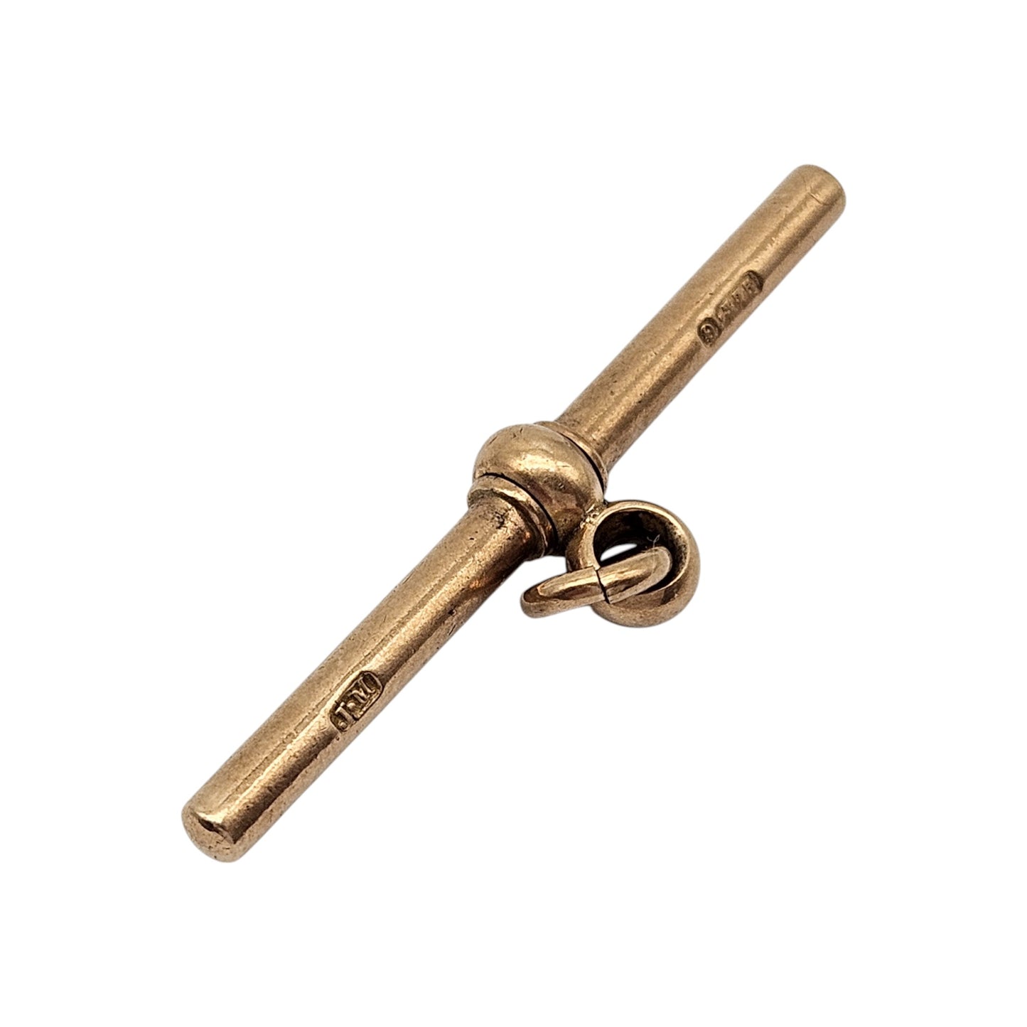 Antique 9ct 375 Rose Gold Swivel T-Bar c.1900 L 4.0 cm 4.6 g.