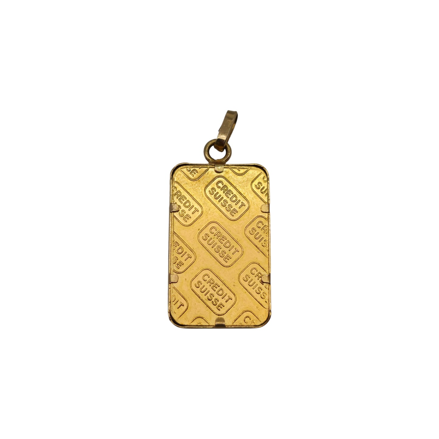 Solid 24ct Gold Ingot In 22ct Mount Pendant 5.9 g.