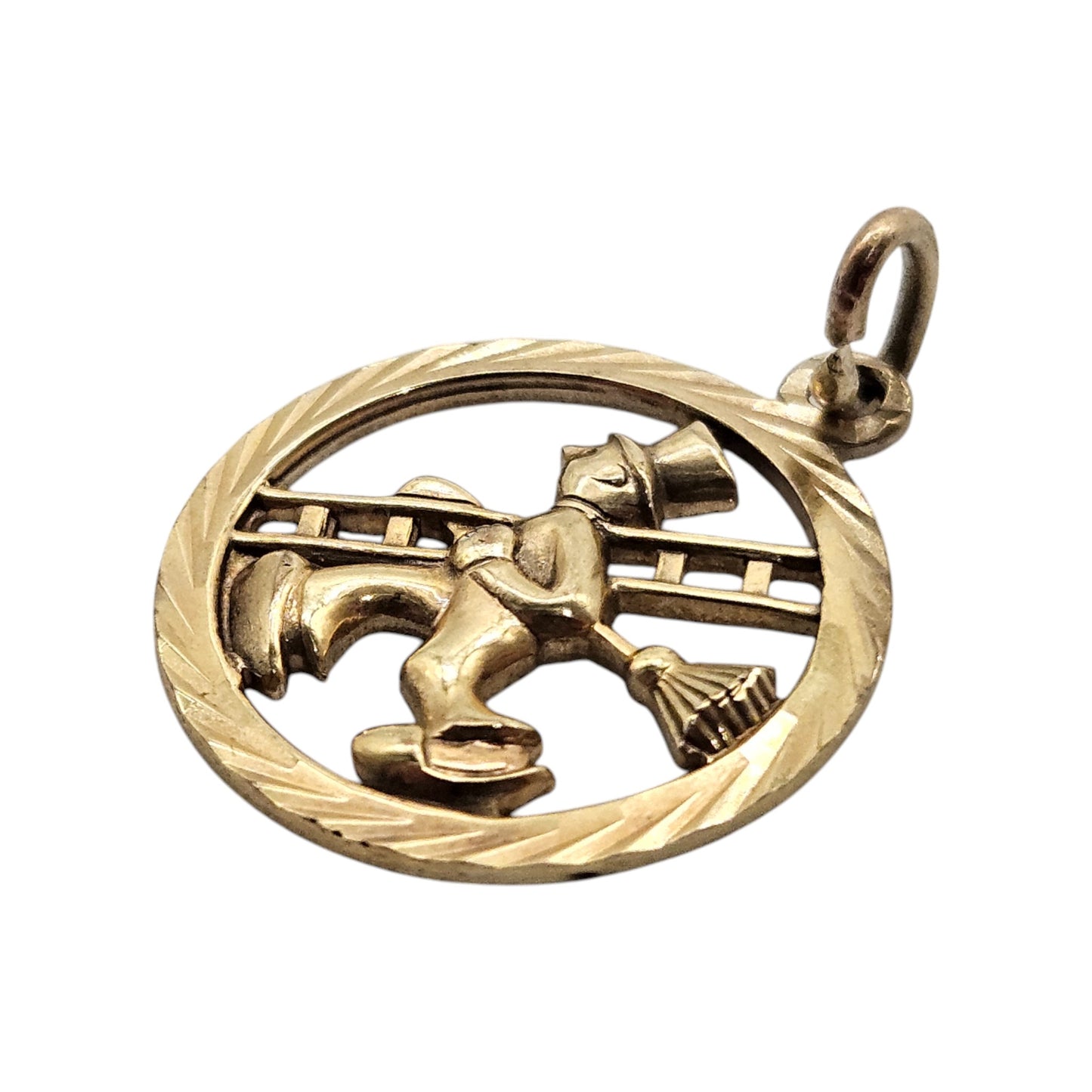 8ct 333 Yellow Gold Chimney Sweep Luck Charm 1.7 cm 1.7 g.