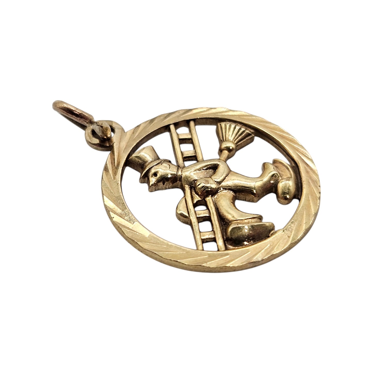 8ct 333 Yellow Gold Chimney Sweep Luck Charm 1.7 cm 1.7 g.