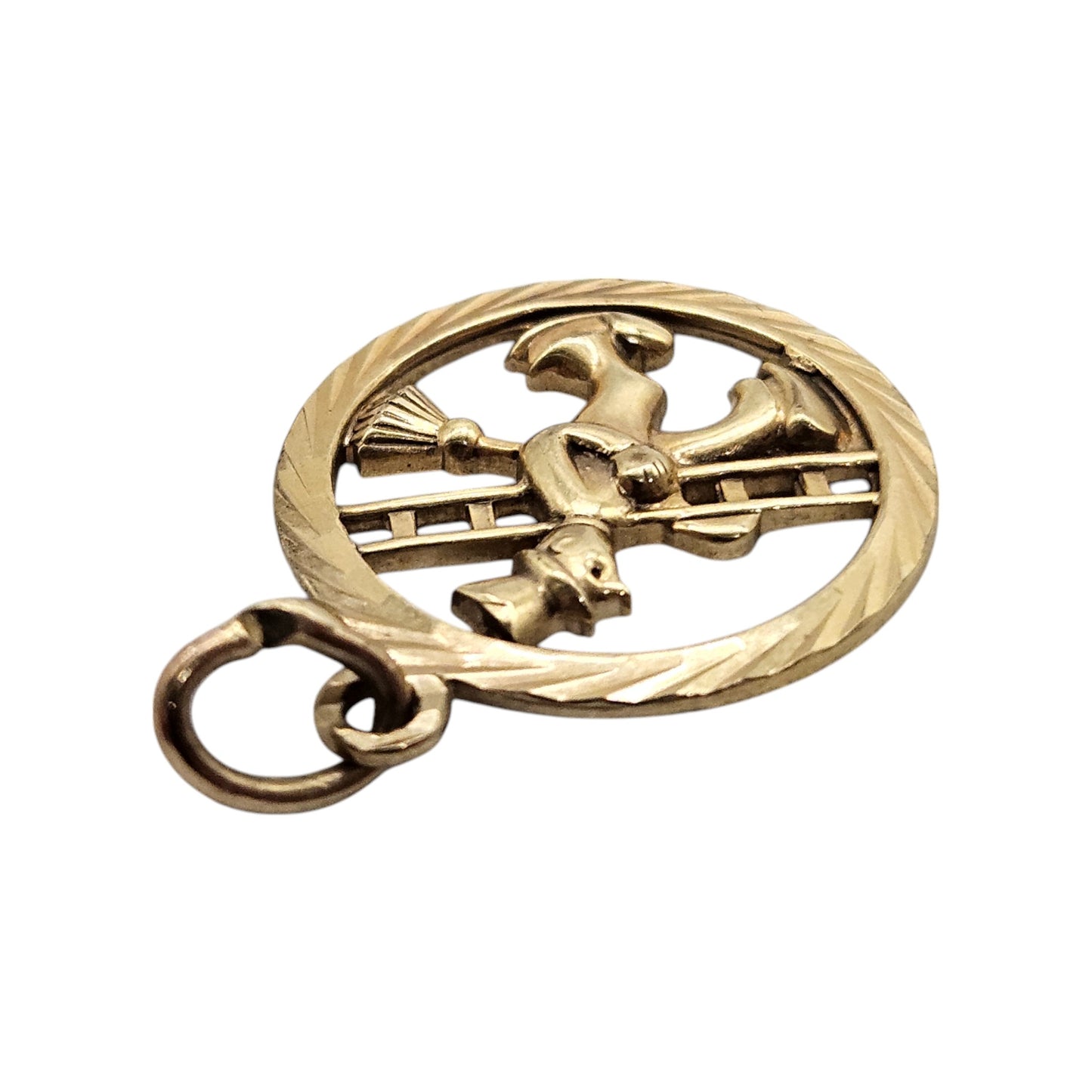 8ct 333 Yellow Gold Chimney Sweep Luck Charm 1.7 cm 1.7 g.