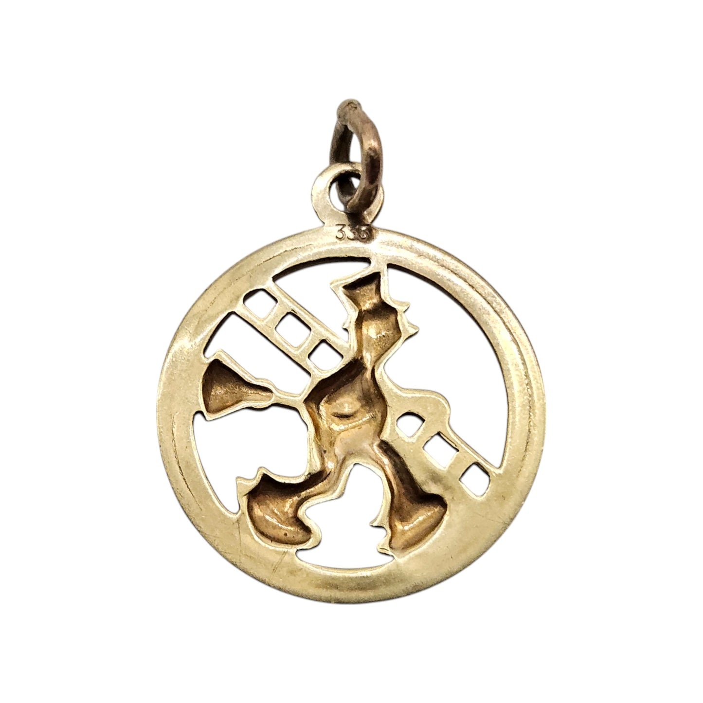8ct 333 Yellow Gold Chimney Sweep Luck Charm 1.7 cm 1.7 g.