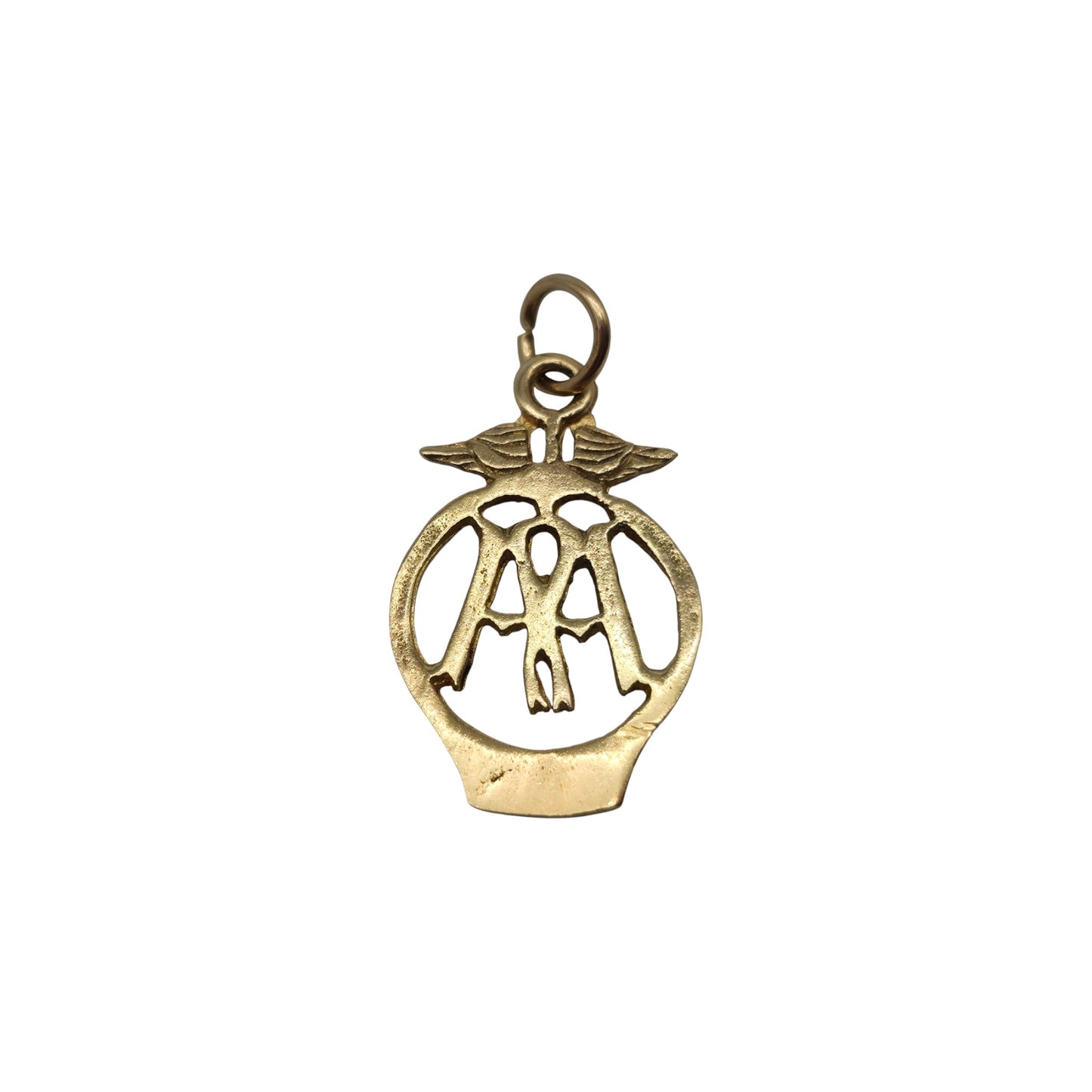 Unusual 9ct 375 Yellow Gold AA Badge Charm