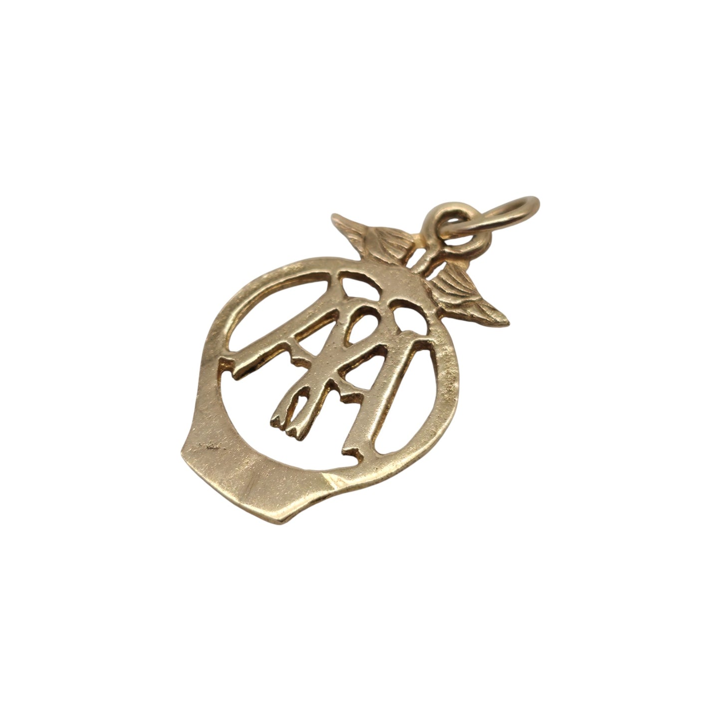 Unusual 9ct 375 Yellow Gold AA Badge Charm 1970 L 1.8 cm 1.0 g.