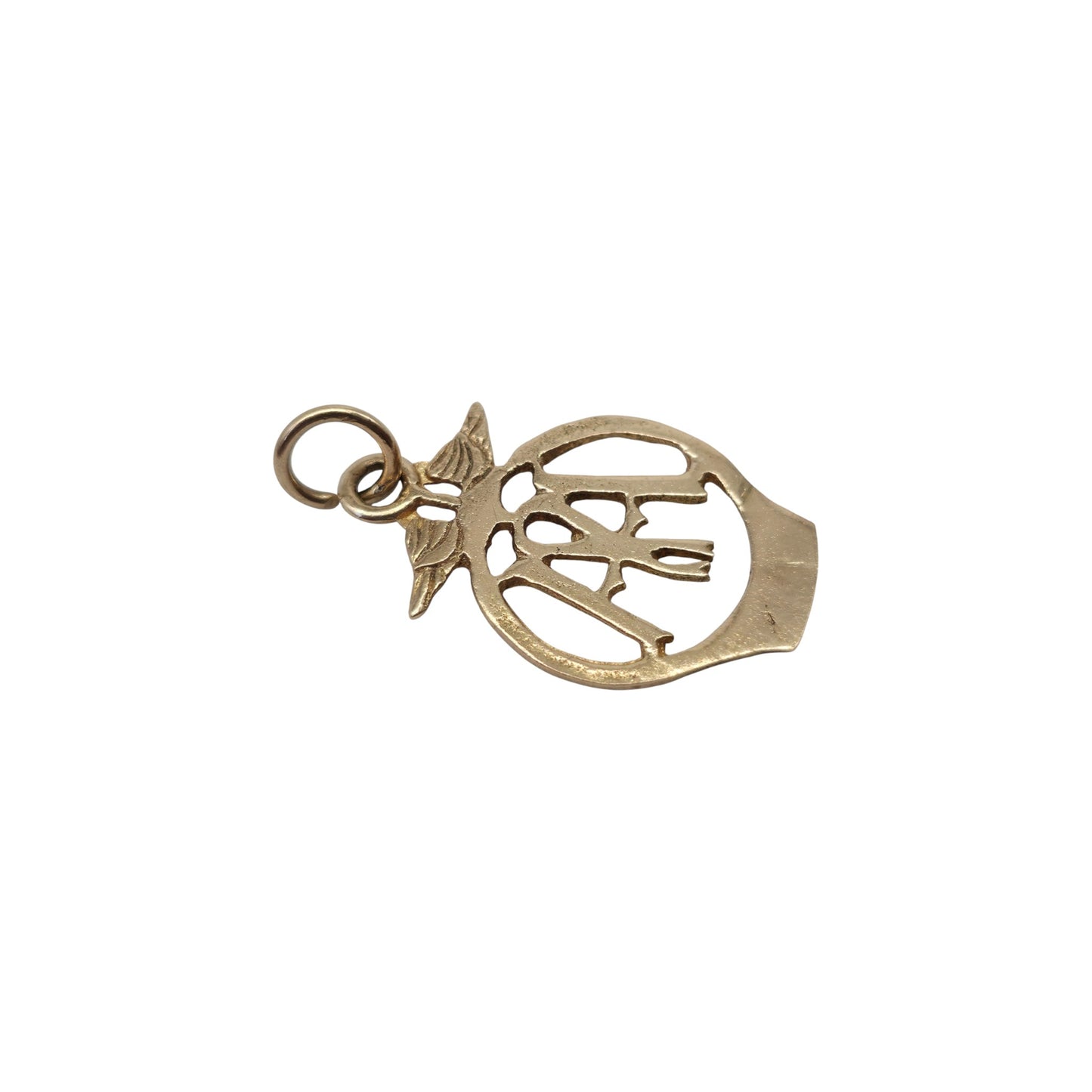 Unusual 9ct 375 Yellow Gold AA Badge Charm 1970 L 1.8 cm 1.0 g.