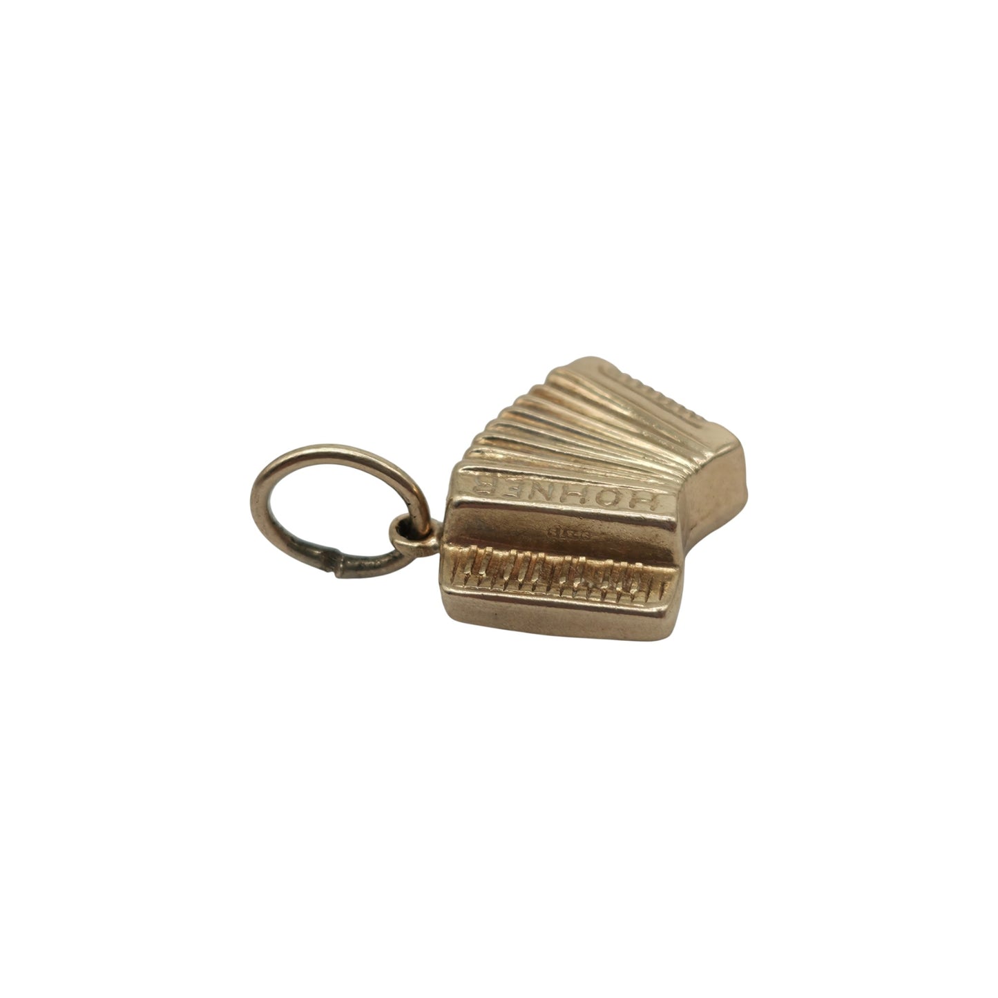 Chester 9ct 375 Yellow Gold Accordion Charm 1959 L 1.4 cm 0.9 g.