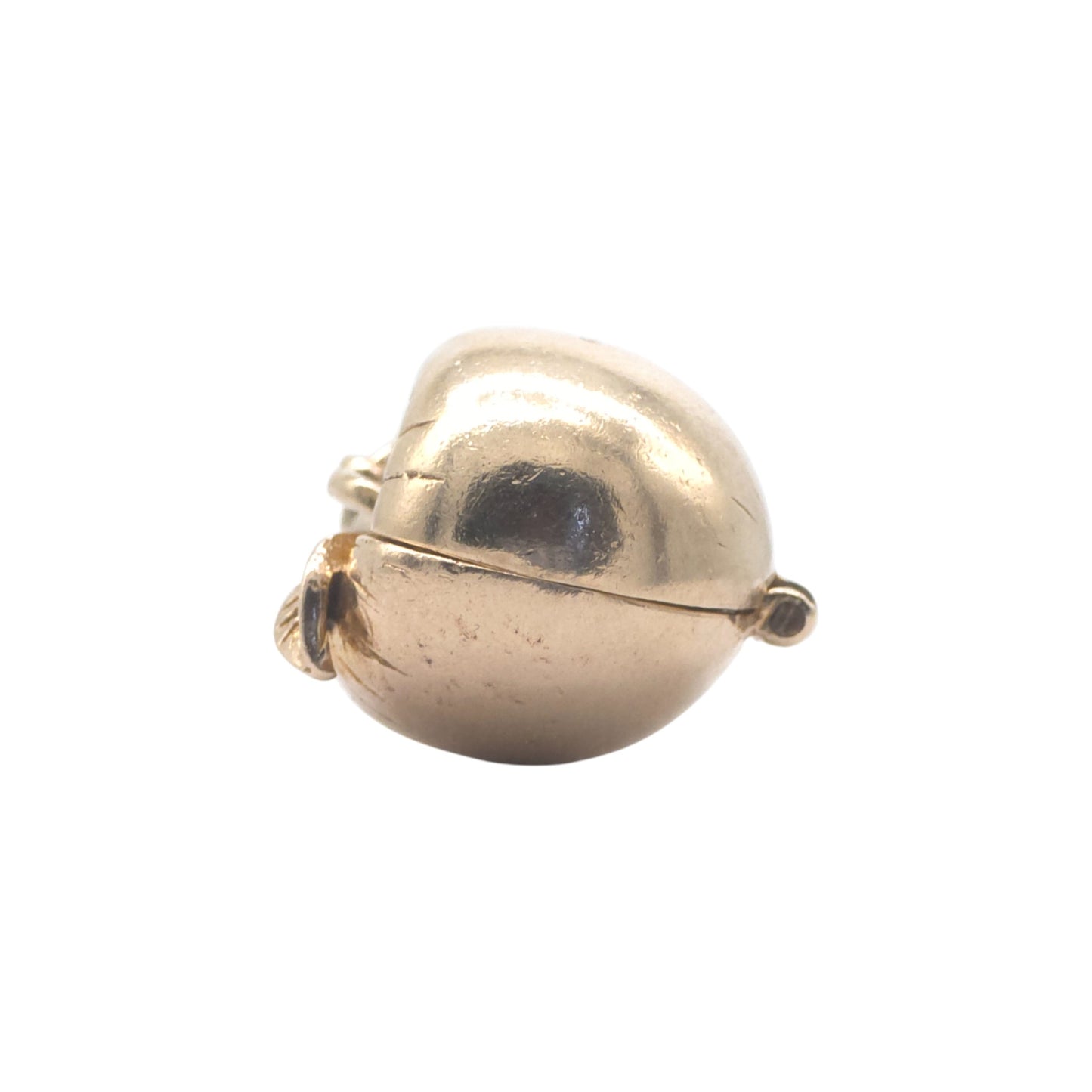 9ct 375 Yellow Gold Adam & Eve Inside Apple Opening Charm c.1960 L 1.3 cm 4.8 g.