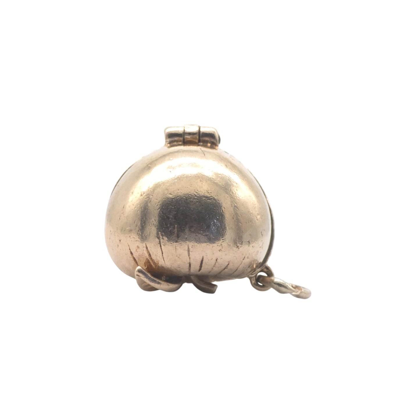 9ct 375 Yellow Gold Adam & Eve Inside Apple Opening Charm c.1960 L 1.3 cm 4.8 g.