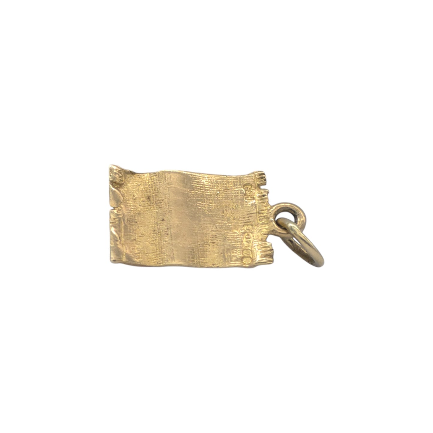 9ct 375 Yellow Gold Magic Carpet Charm 1960 L 1.2 cm 0.9 g.