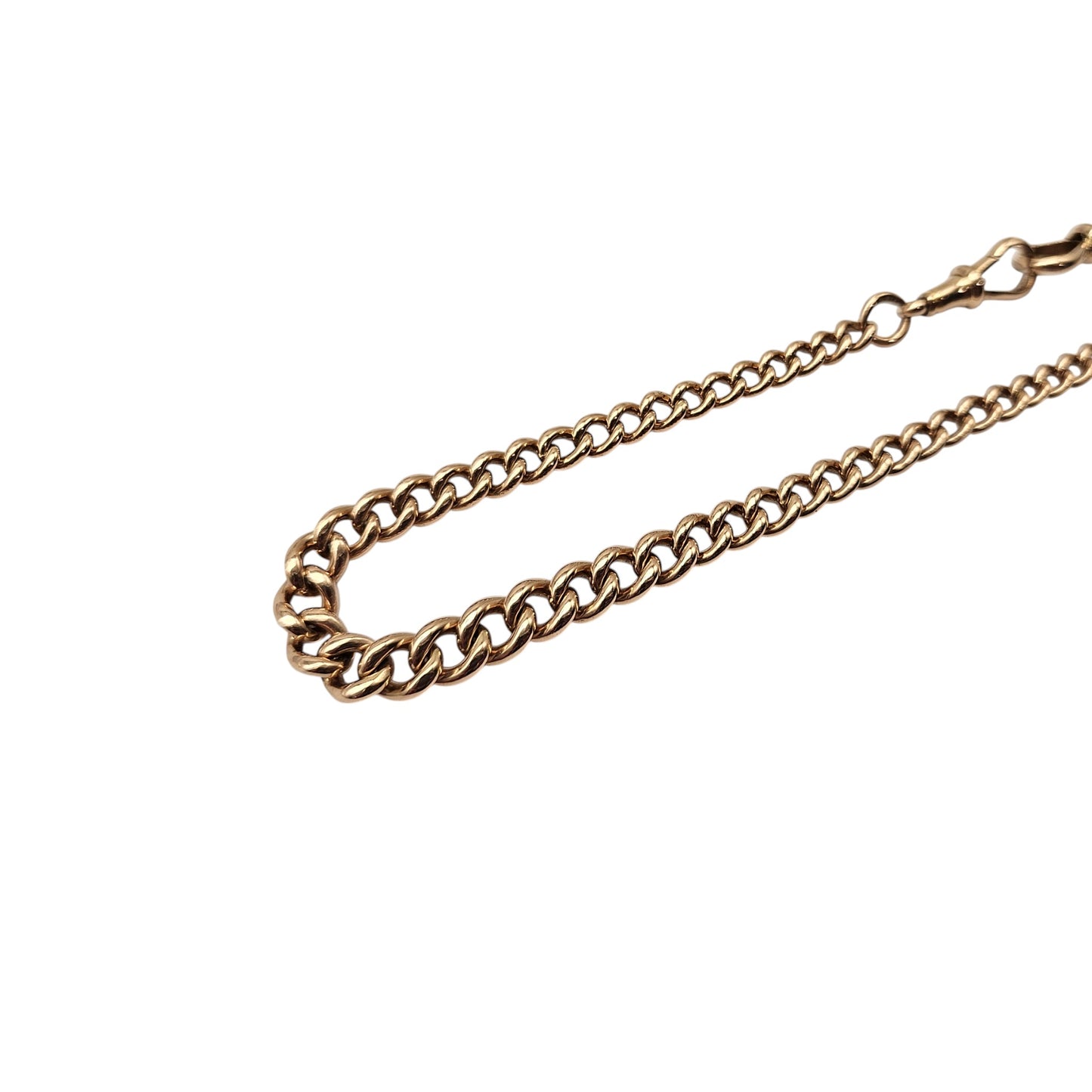 Antique 9ct 375 Rose Gold Albert Chain c.1920 L 44.3 cm 36.5 g.