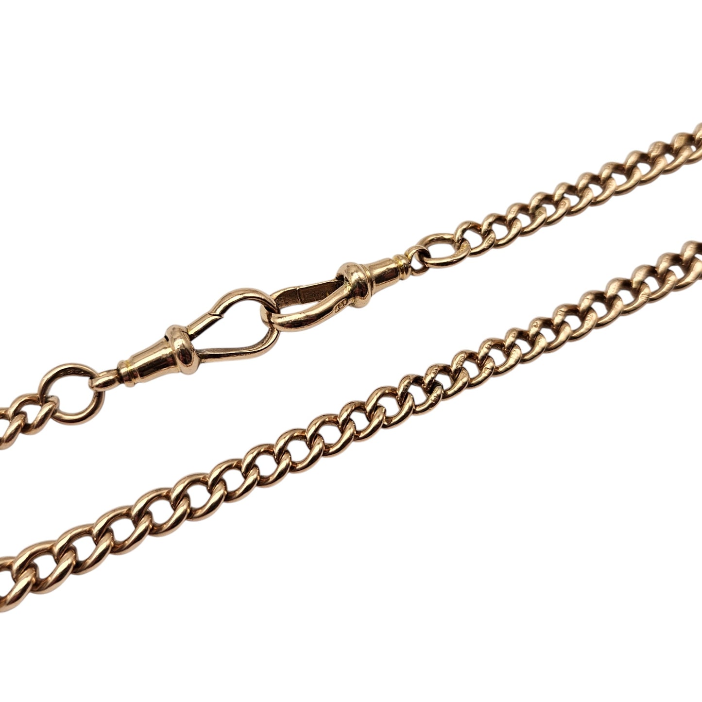 Antique 9ct 375 Rose Gold Albert Chain c.1920 L 44.3 cm 36.5 g.