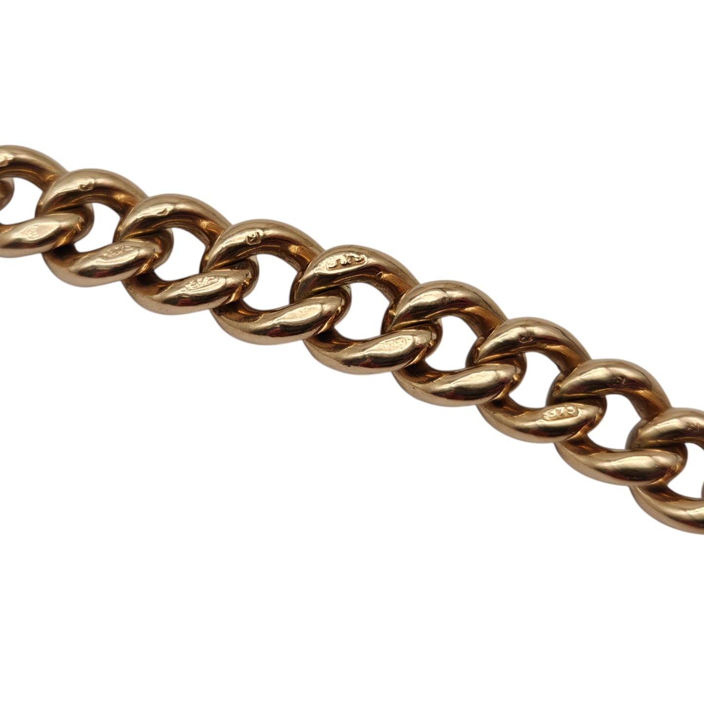 Antique 9ct 375 Rose Gold Albert Chain c.1920 L 44.3 cm 36.5 g.