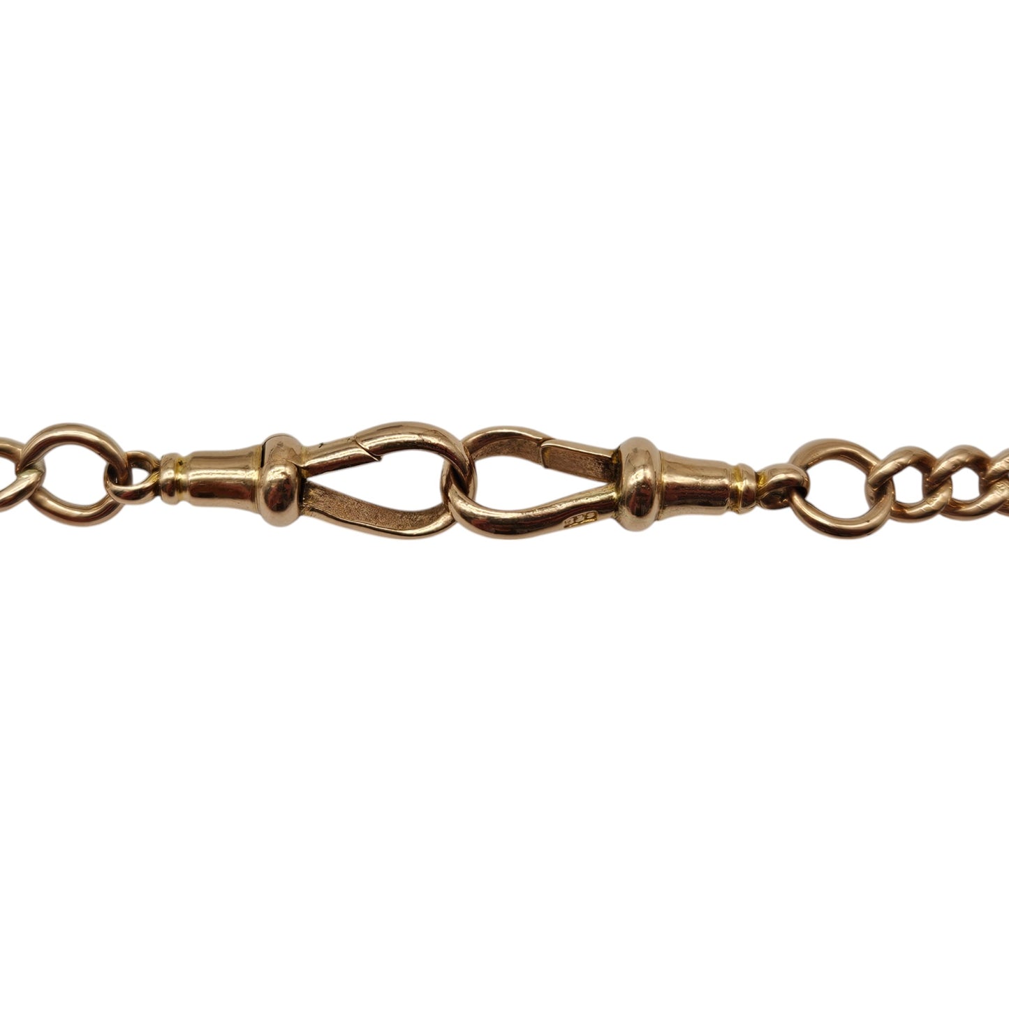 Antique 9ct 375 Rose Gold Albert Chain c.1920 L 44.3 cm 36.5 g.