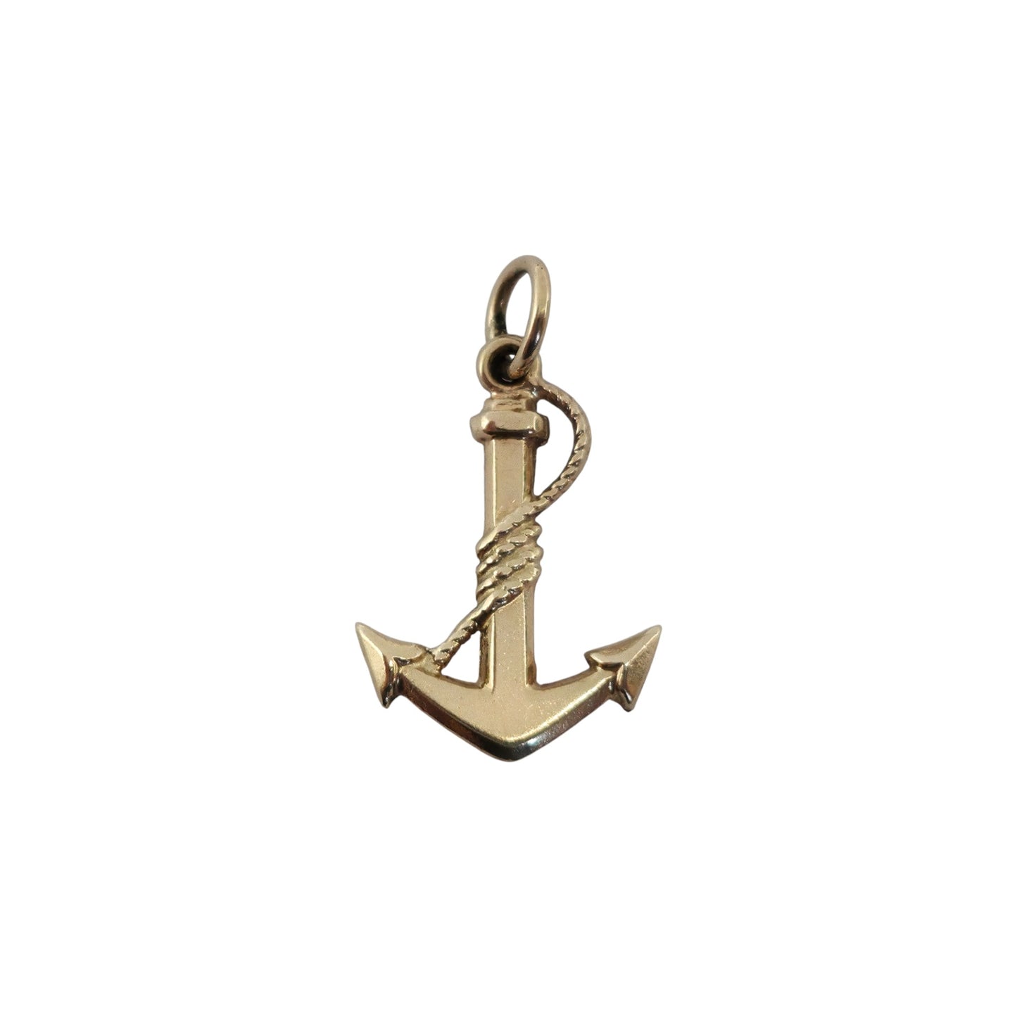 9ct 375 Yellow Gold Anchor Charm c.1968 L 1.6 cm 0.5 g.