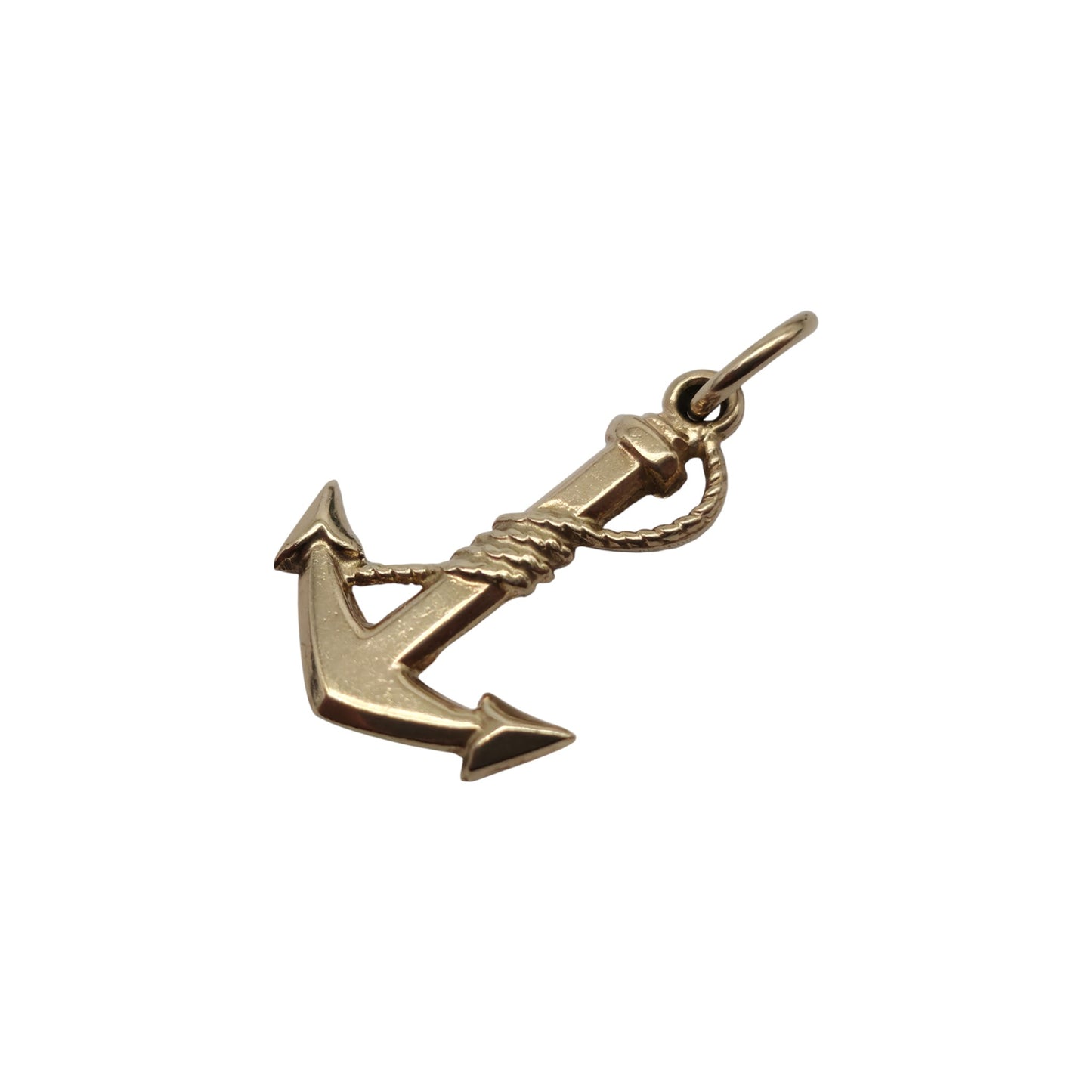 9ct 375 Yellow Gold Anchor Charm c.1968 L 1.6 cm 0.5 g.