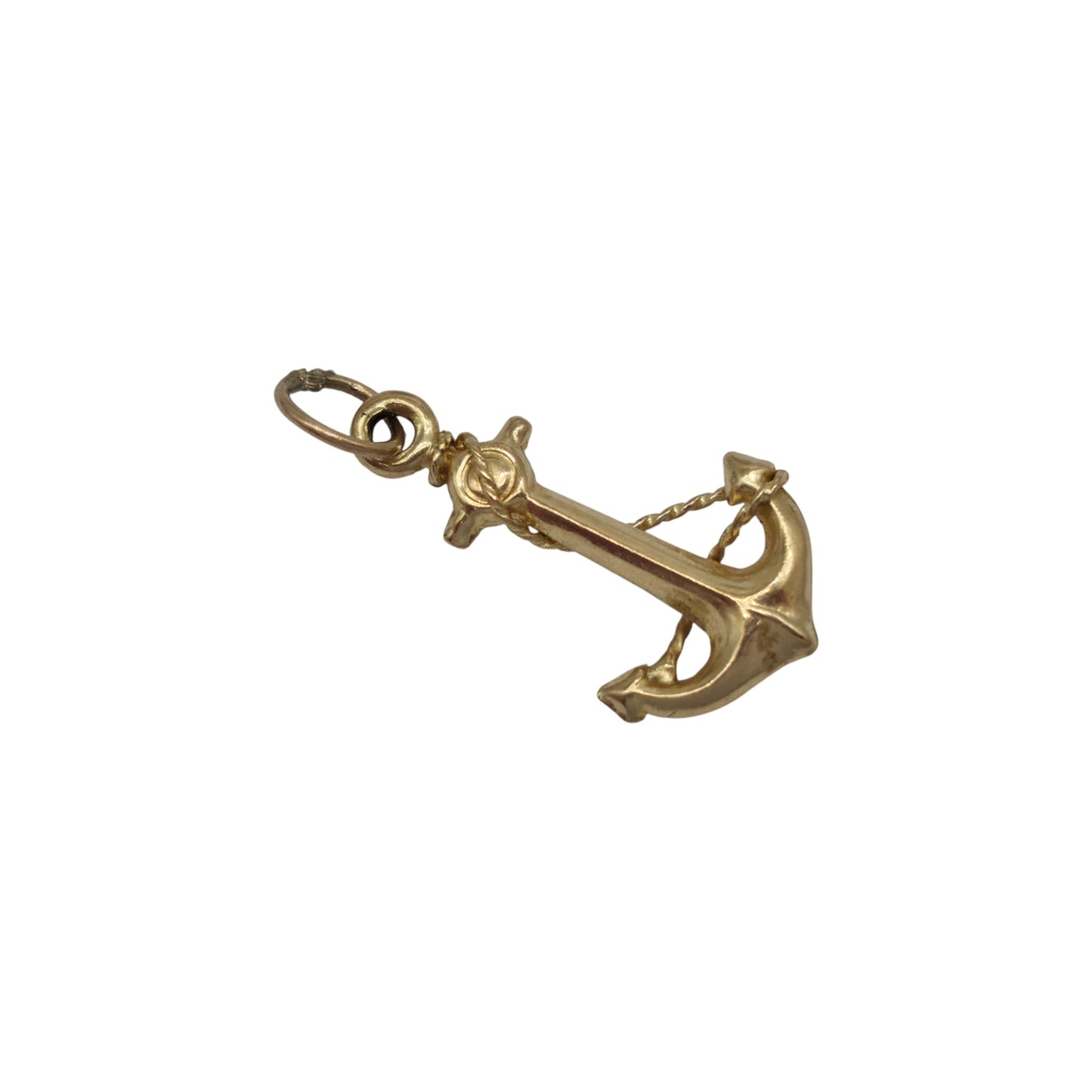 9ct Yellow Gold Anchor Charm L 1.6 cm 0.5 g.