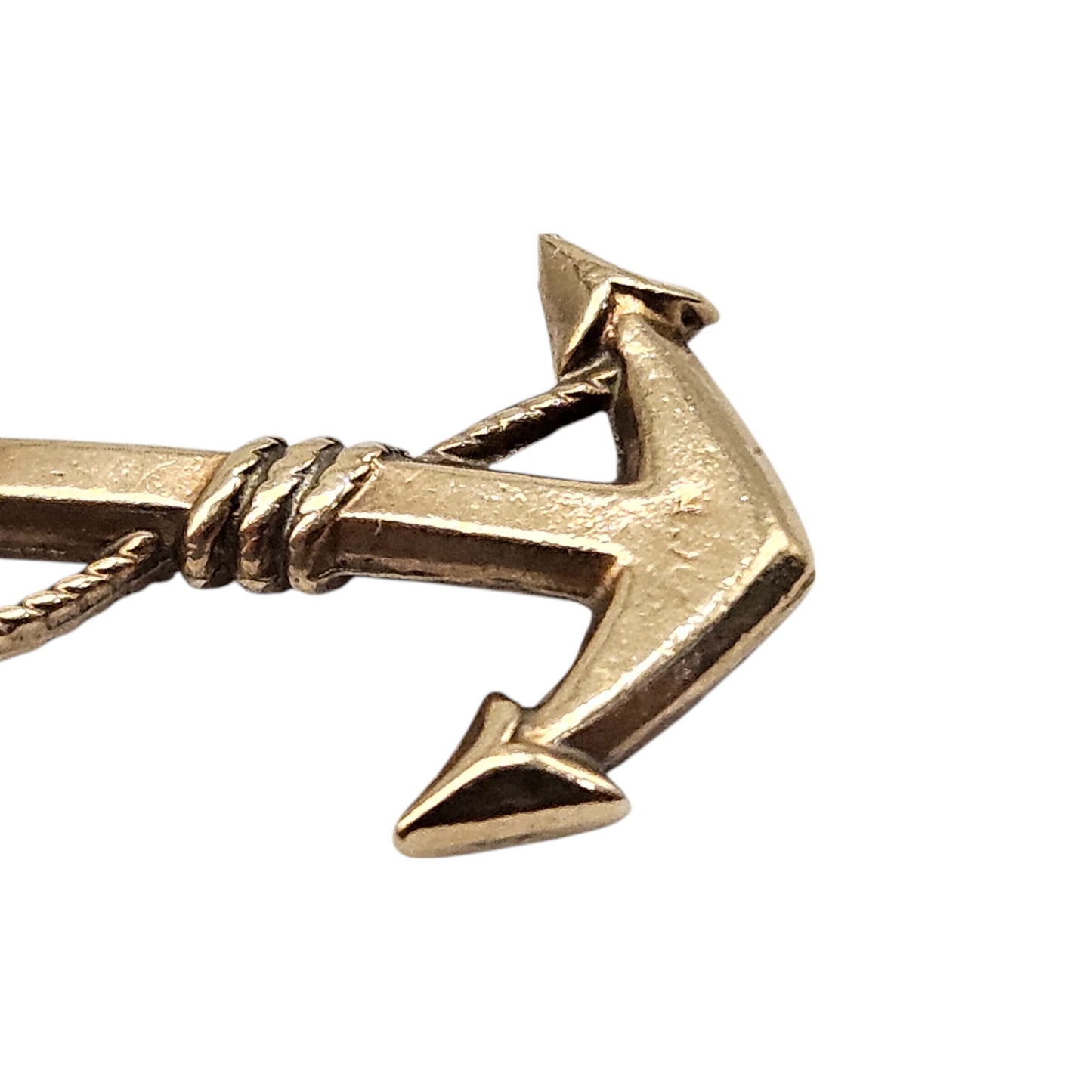 9ct Yellow Gold Anchor Charm c.1960's L 1.5 cm 0.5 g.