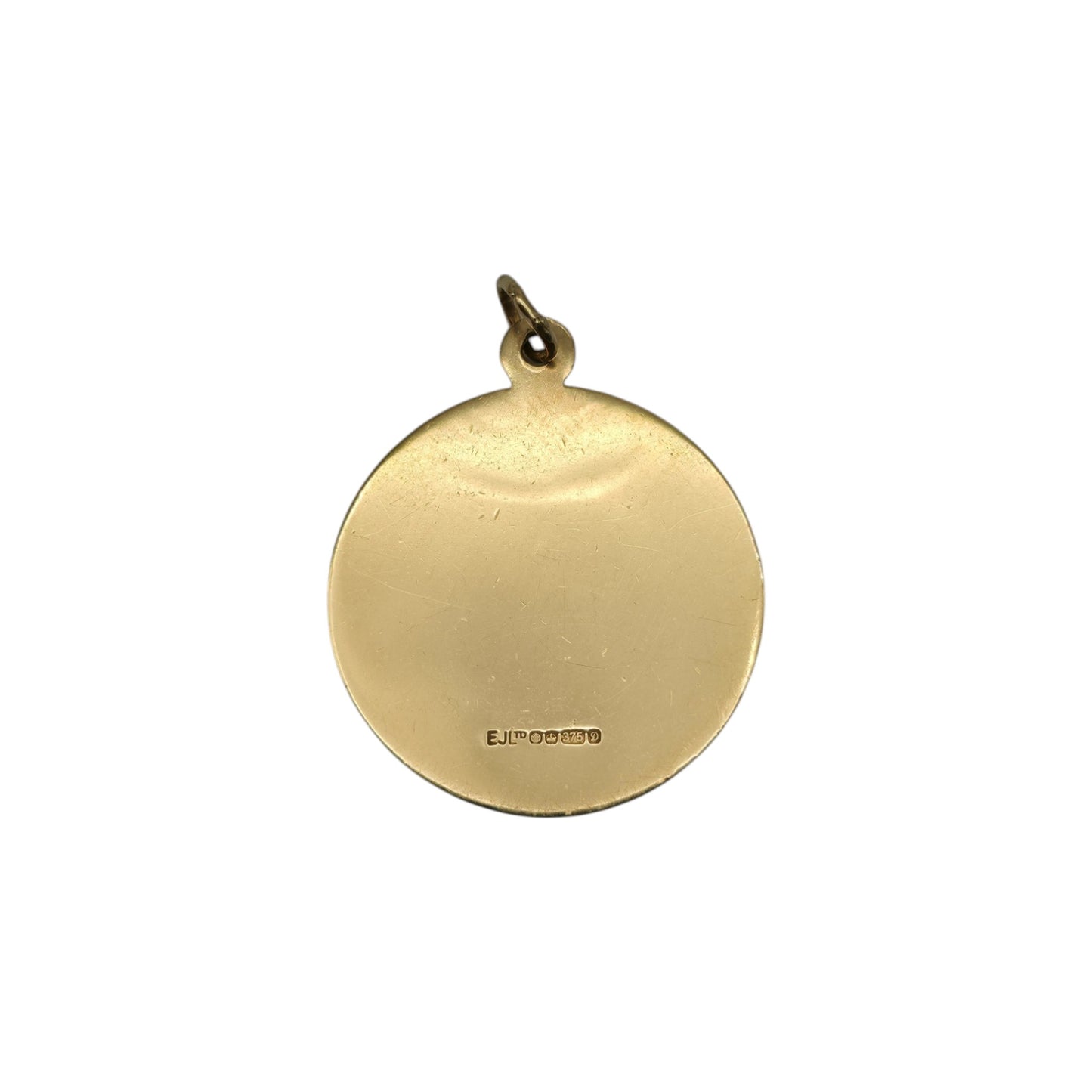 Heavy 9ct 375 Yellow Gold Aries Horoscope Pendant 1978 L 2.5 cm 7.8 g.