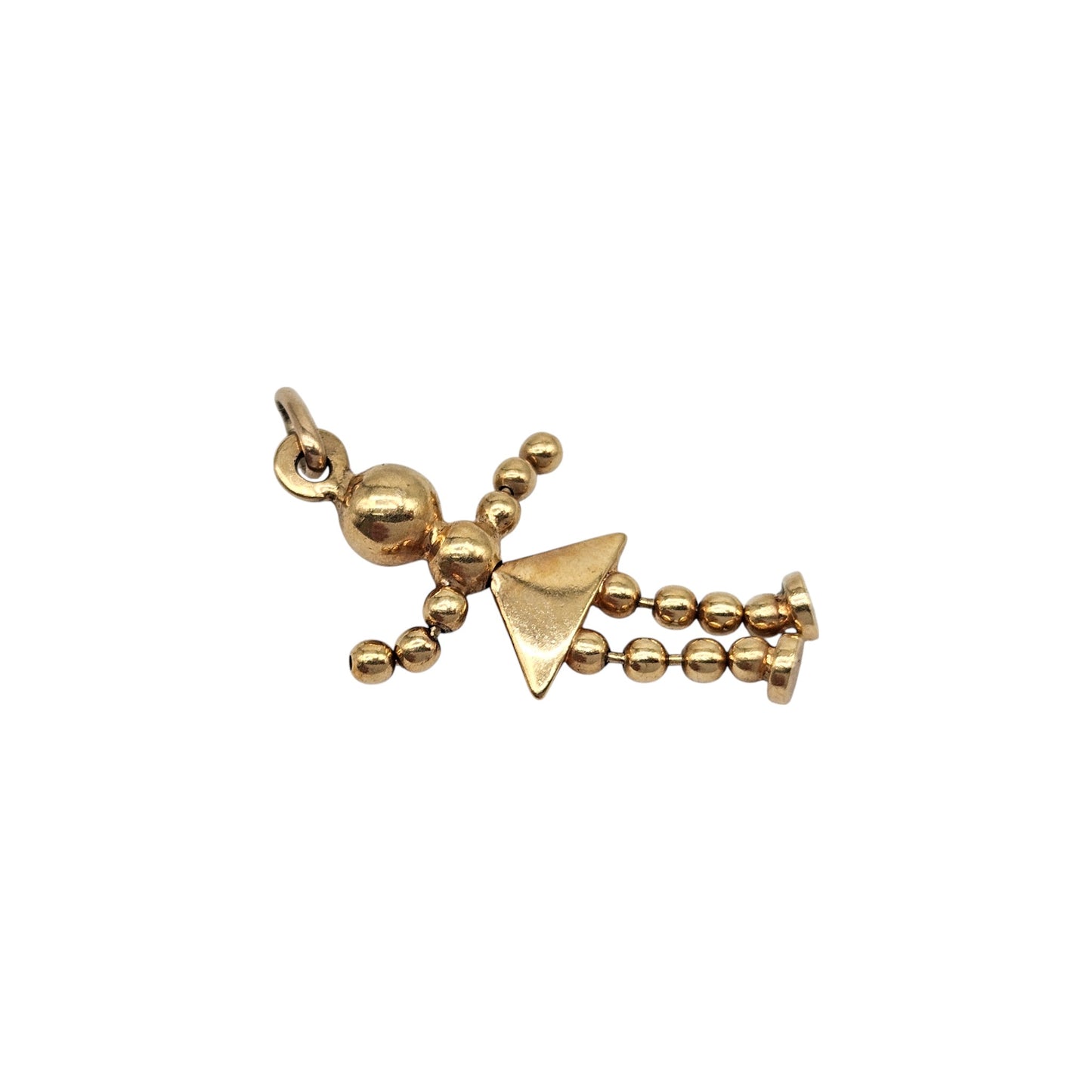 Unoaerre 9ct 375 Yellow Gold Articulated Doll Charm L 2.5 cm 1.9 g.