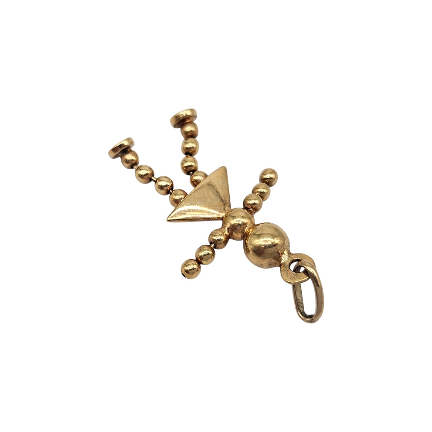 Unoaerre 9ct 375 Yellow Gold Articulated Doll Charm L 2.5 cm 1.9 g.