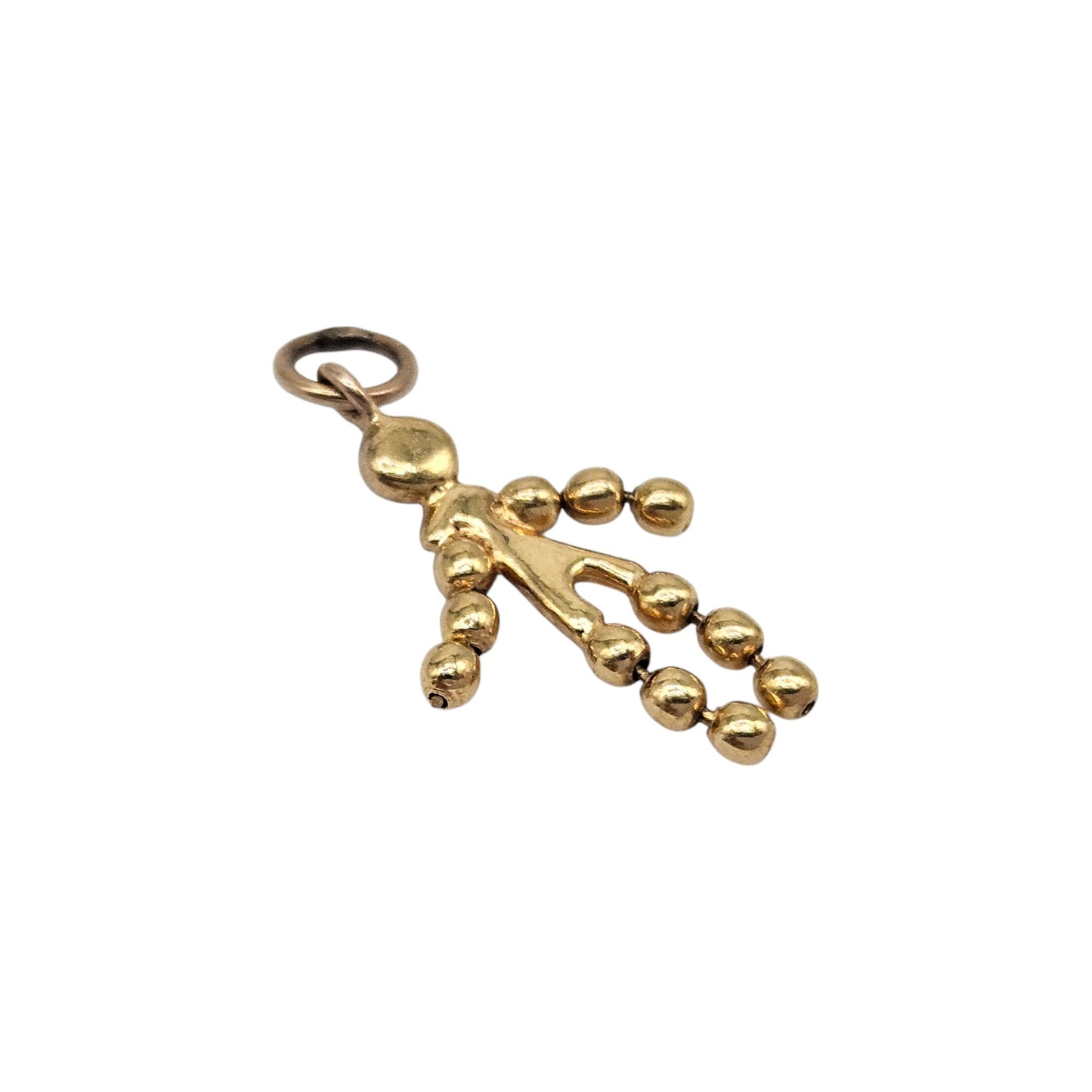 9ct Yellow Gold Articulated Boy Charm L 1.3 cm 0.4 g.