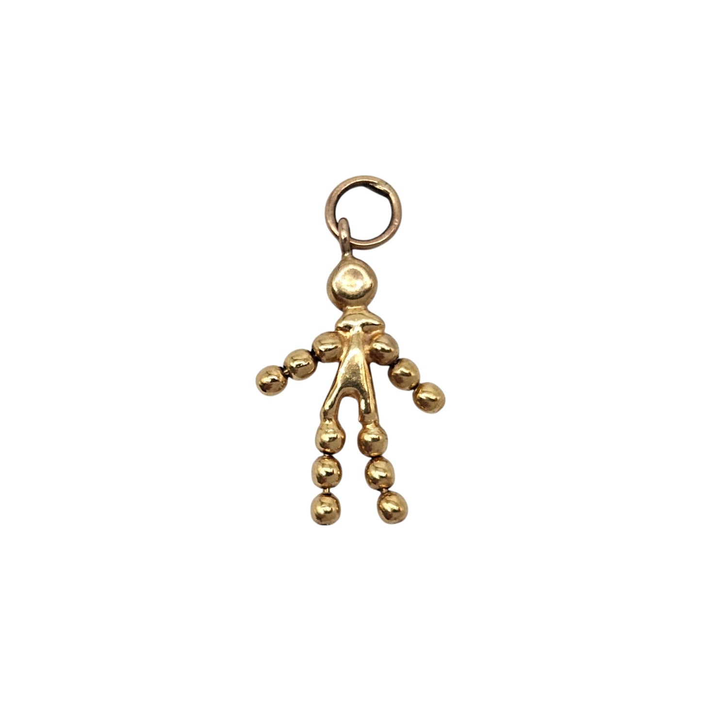 9ct Yellow Gold Articulated Boy Charm L 1.3 cm 0.4 g.