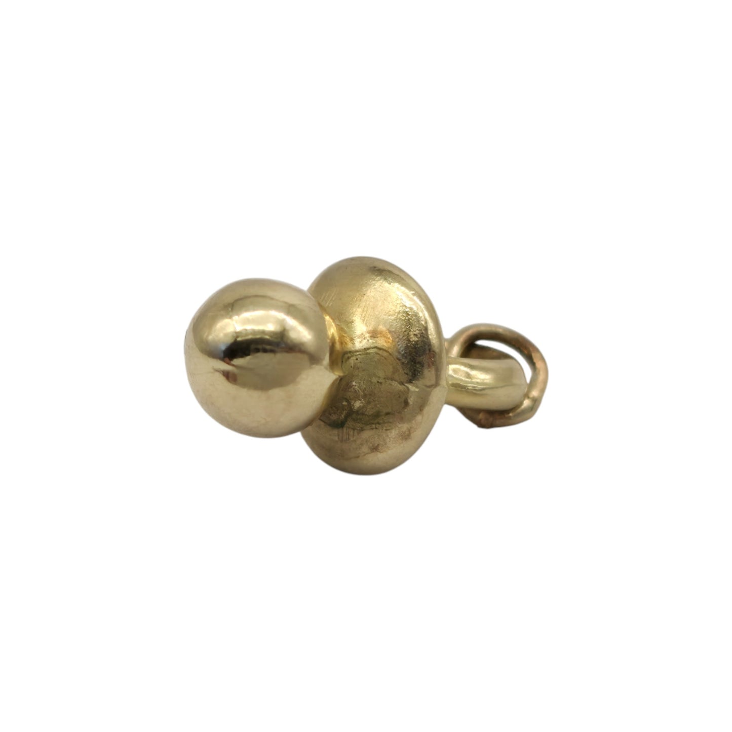 9ct 375 Yellow Gold Baby Dummy Charm L 1.6 cm 0.8 g.