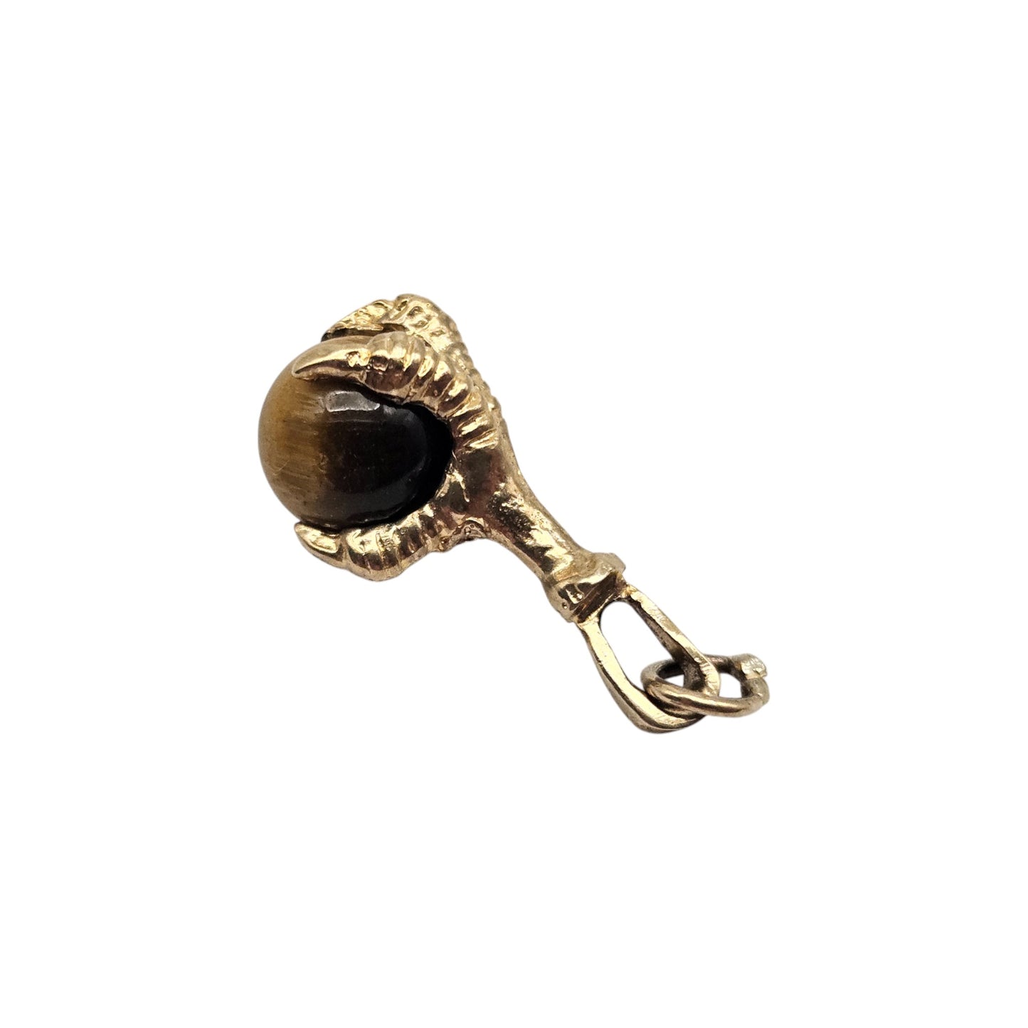 9ct 375 Yellow Gold Ball In Claw Charm 1995 L 2.1 cm 2.0 g.