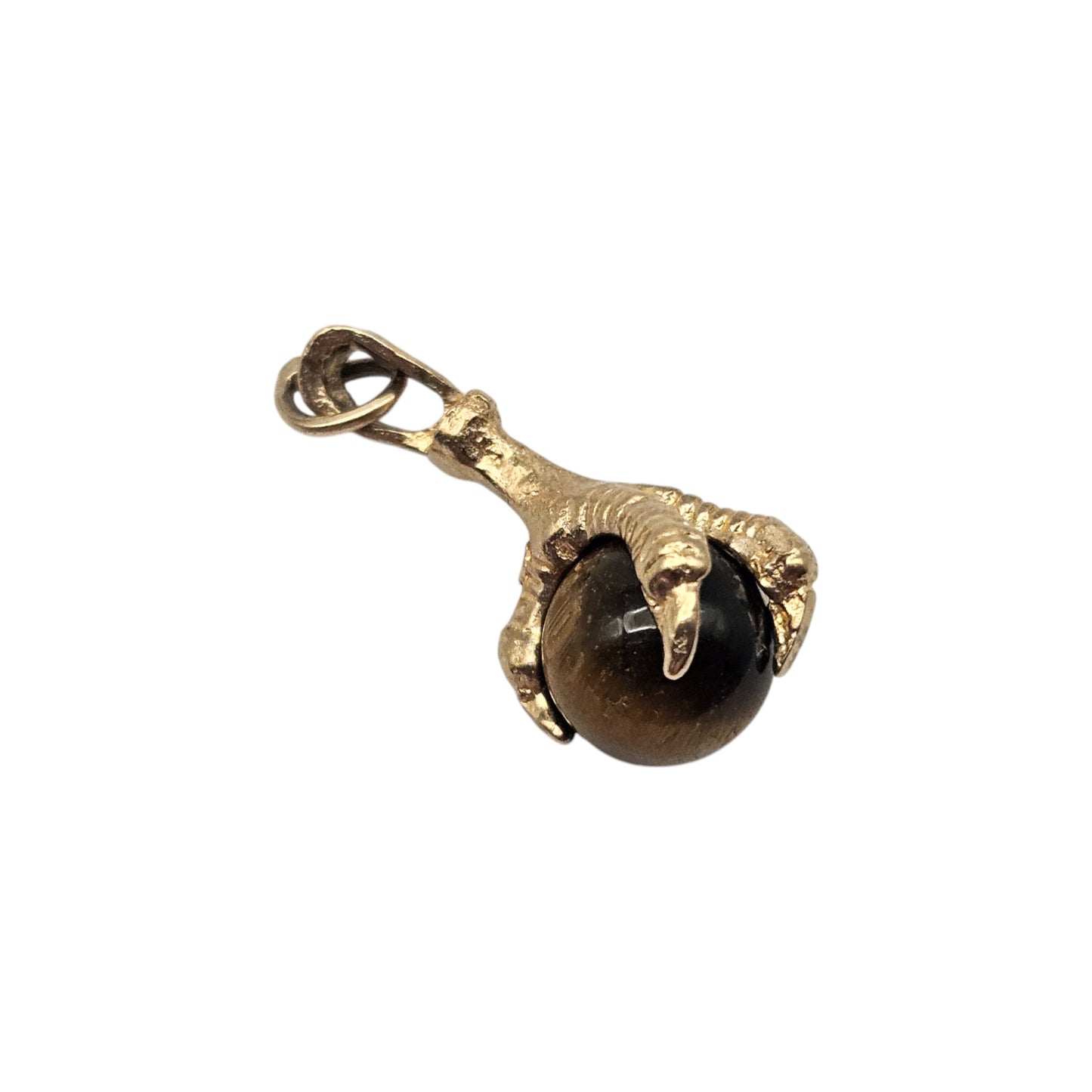 9ct 375 Yellow Gold Ball In Claw Charm 1995 L 2.1 cm 2.0 g.