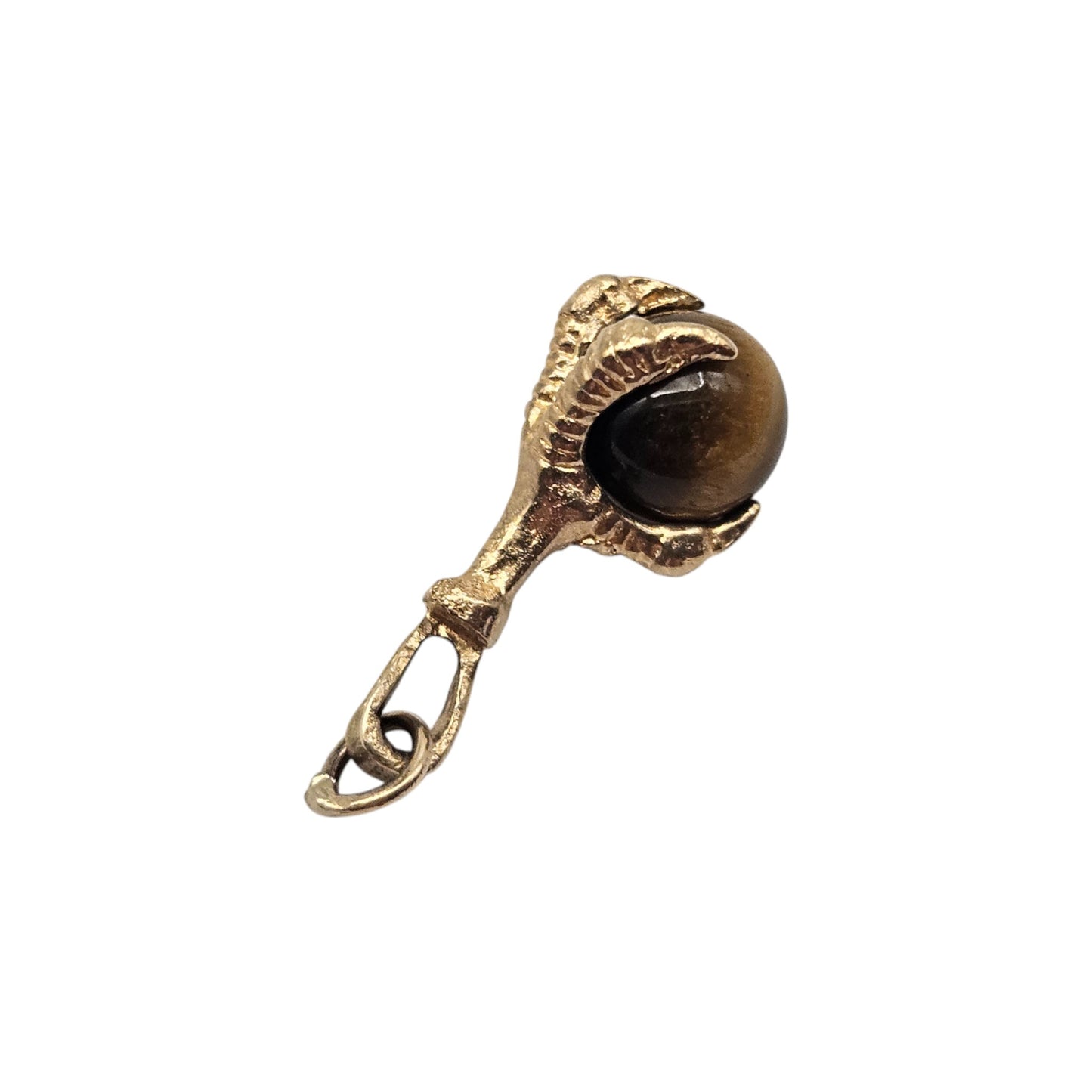 9ct 375 Yellow Gold Ball In Claw Charm 1995 L 2.1 cm 2.0 g.
