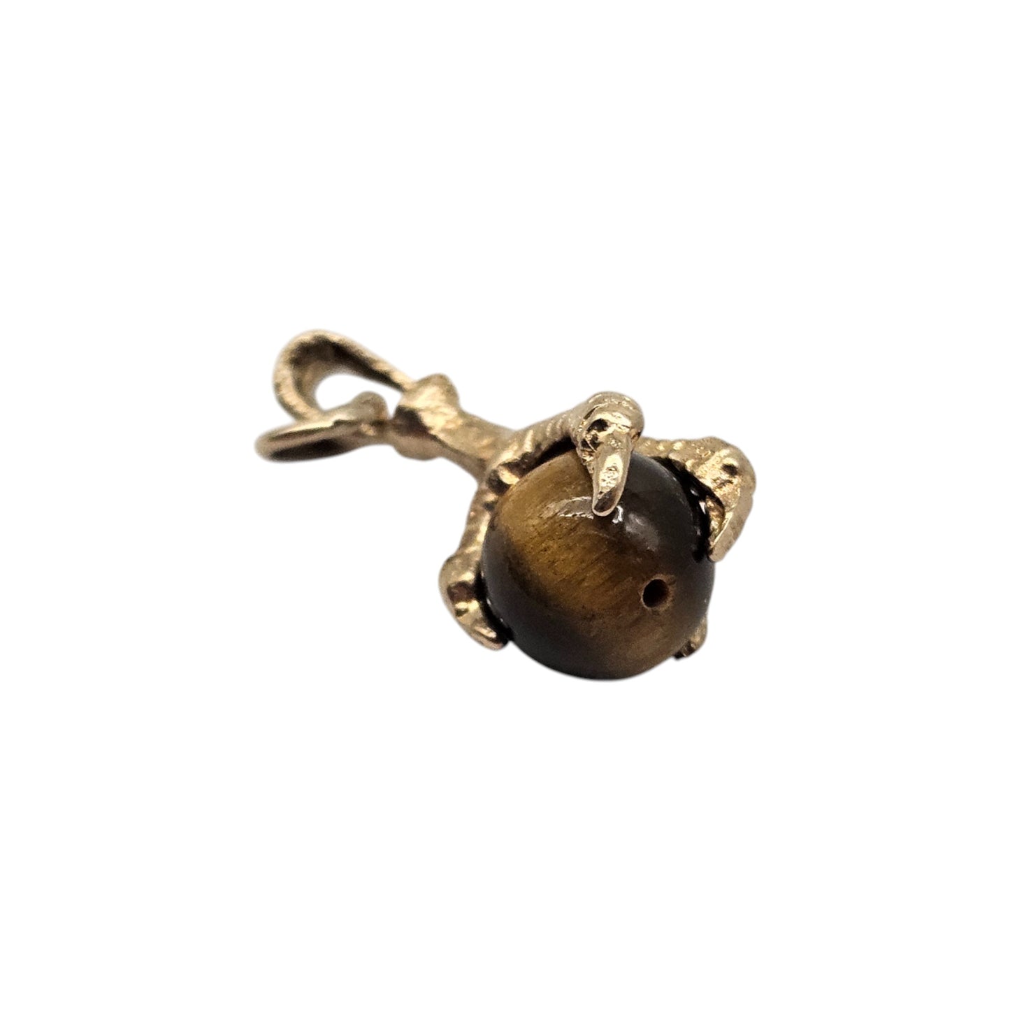9ct 375 Yellow Gold Ball In Claw Charm 1995 L 2.1 cm 2.0 g.