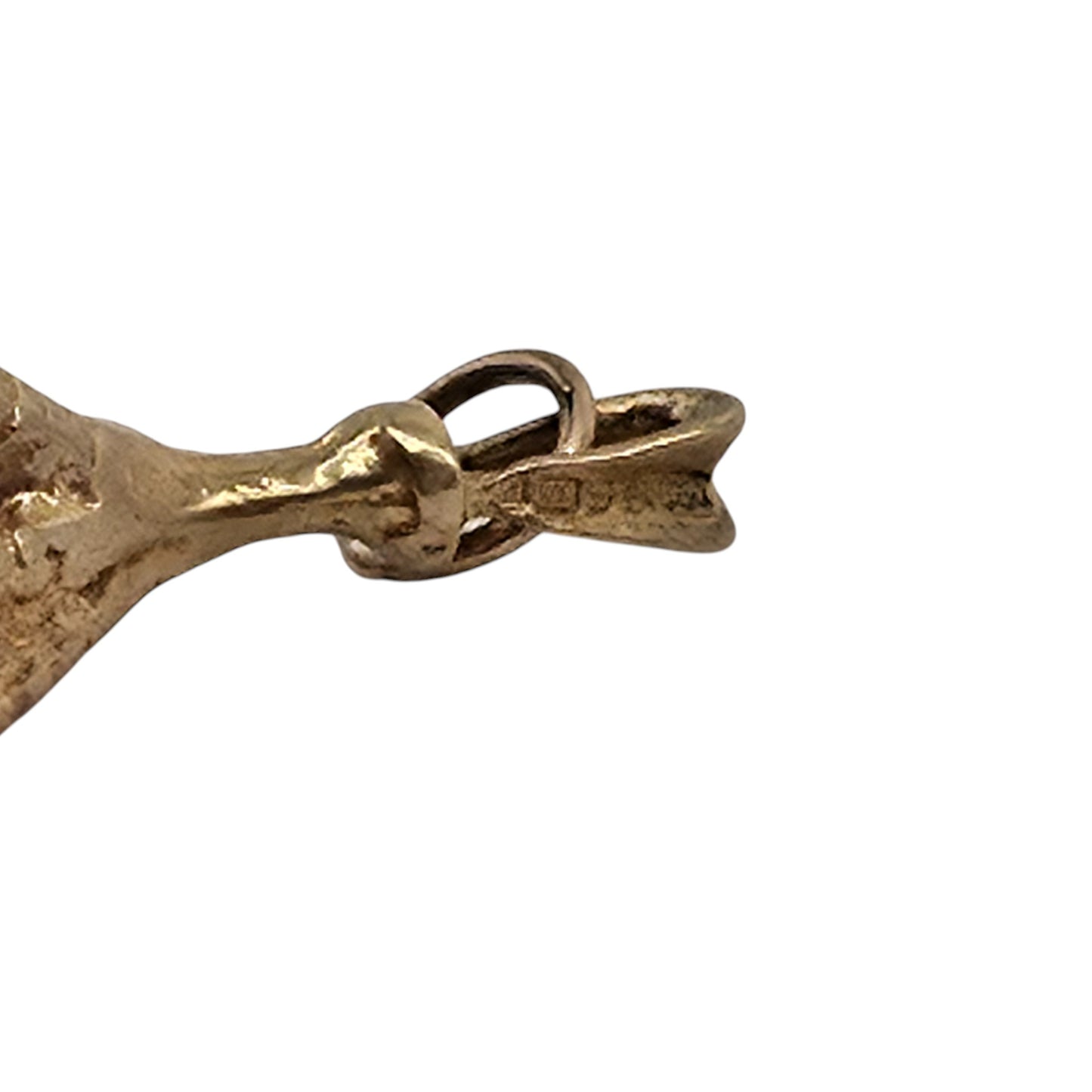 9ct 375 Yellow Gold Ball In Claw Charm 1995 L 2.1 cm 2.1 g.