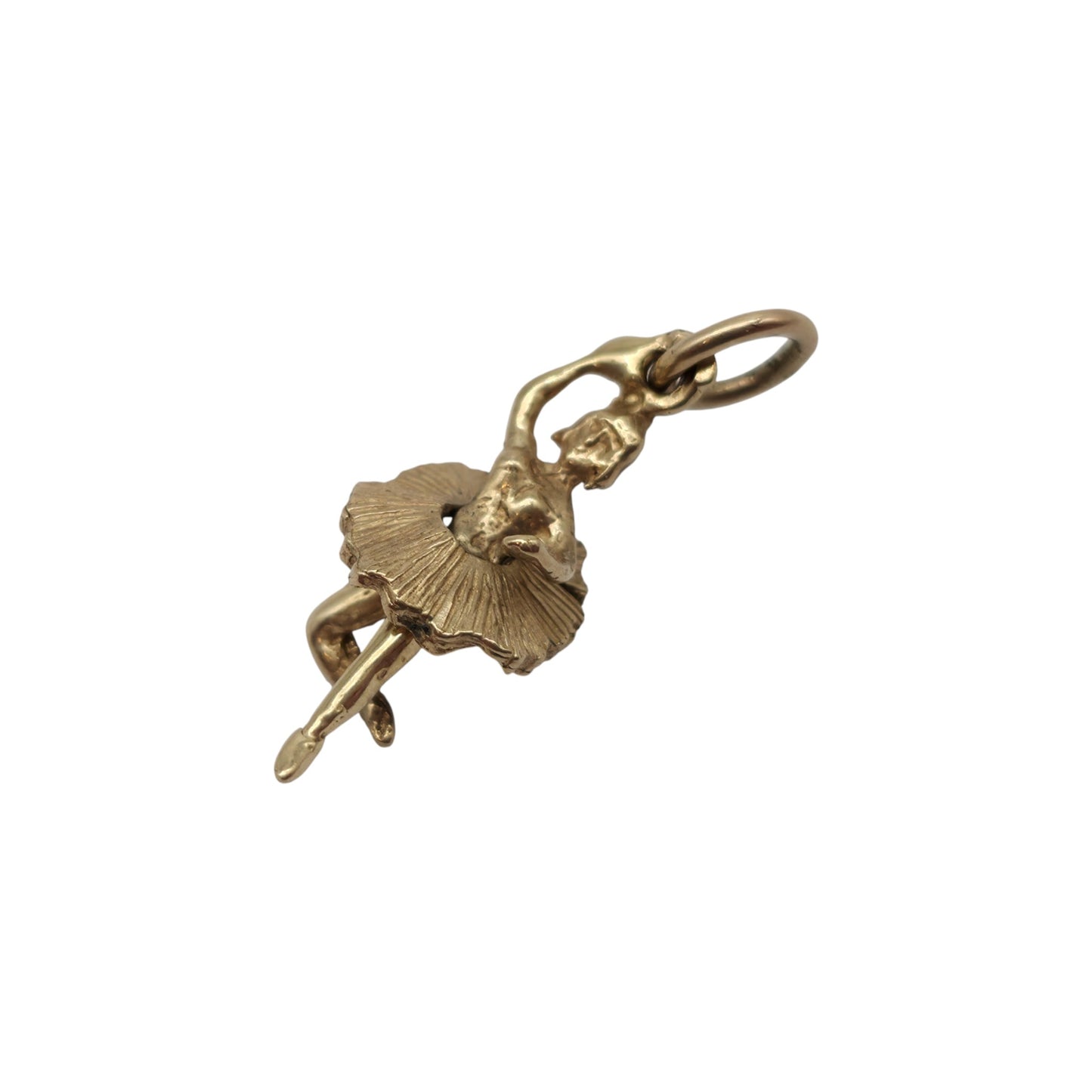 9ct 375 Yellow Gold Articulated Ballerina Charm L 1.8 cm 1.5 g.