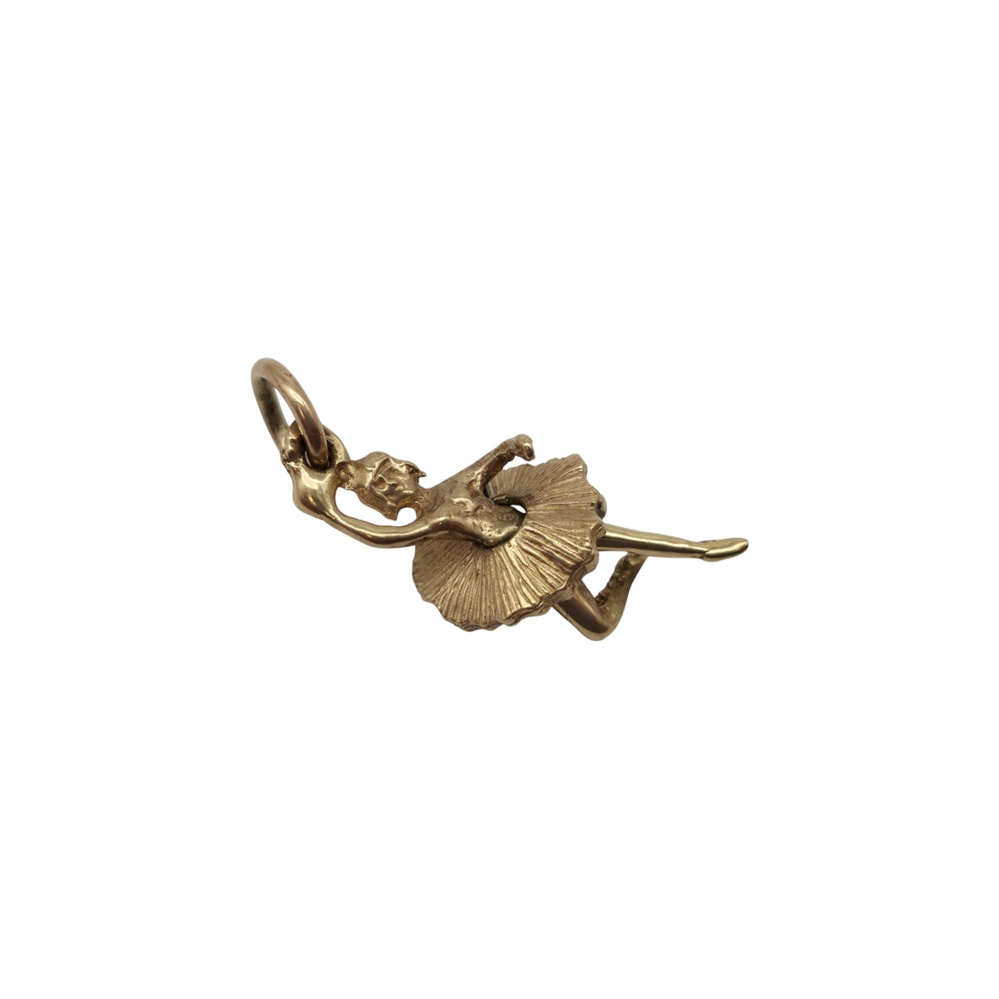9ct 375 Yellow Gold Articulated Ballerina Charm L 1.8 cm 1.5 g.
