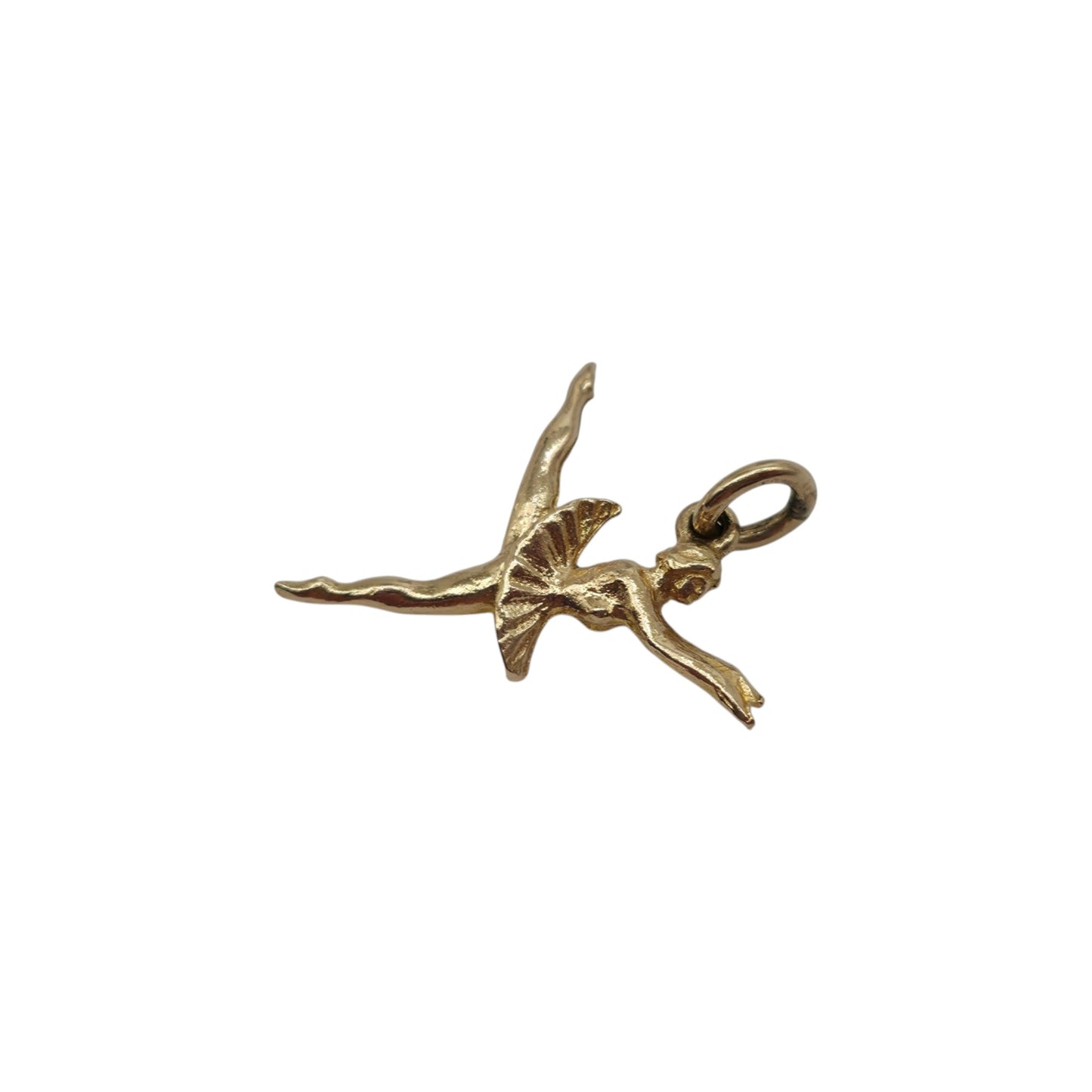 9ct 375 Yellow Gold Ballerina Charm 1964 L 2.0 cm 1.3 g.