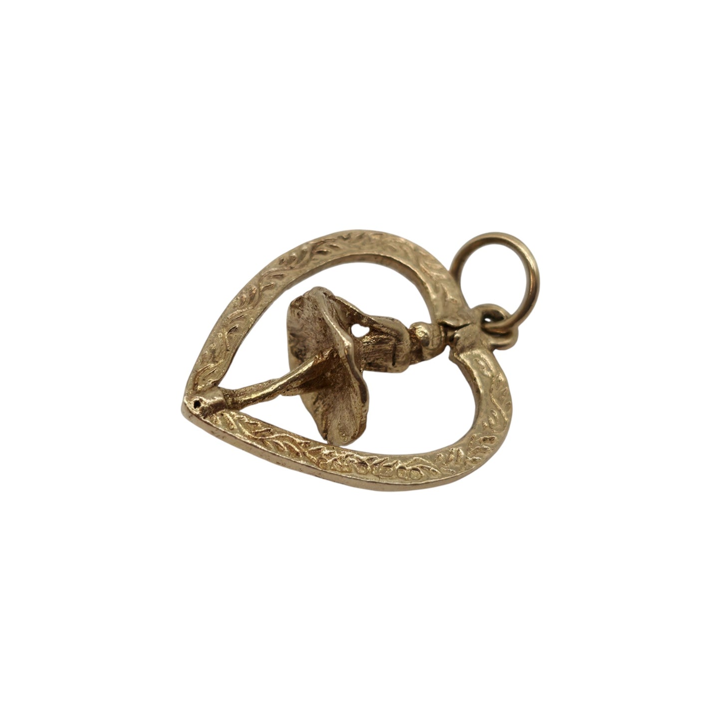 9ct 375 Yellow Gold Articulated Ballerina Charm 1975 L 1.8 cm 1.9 g.