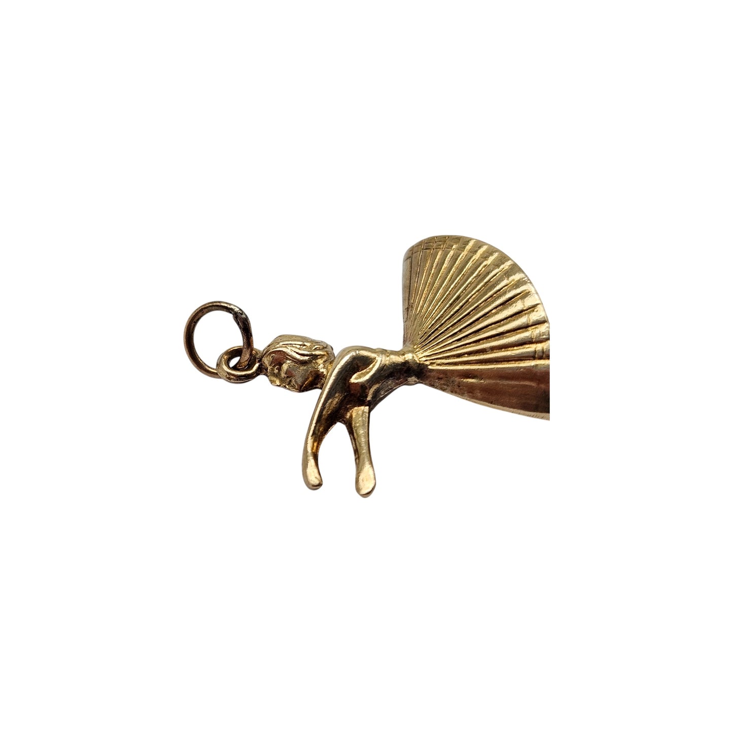 9ct 375 Yellow Gold Ballerina Charm c.1970's L 1.9 cm 1.4 g.