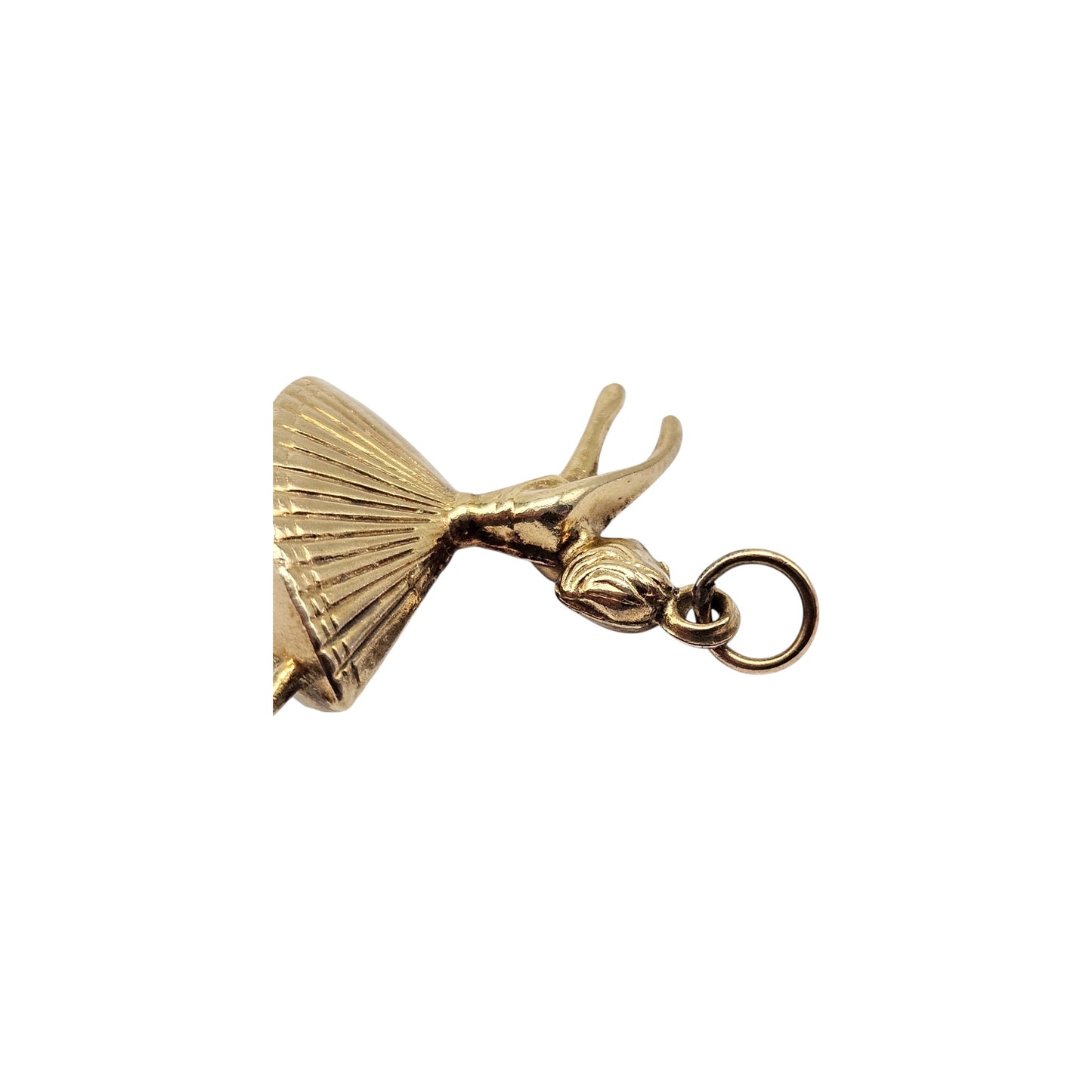 9ct 375 Yellow Gold Ballerina Charm c.1970's L 1.9 cm 1.4 g.