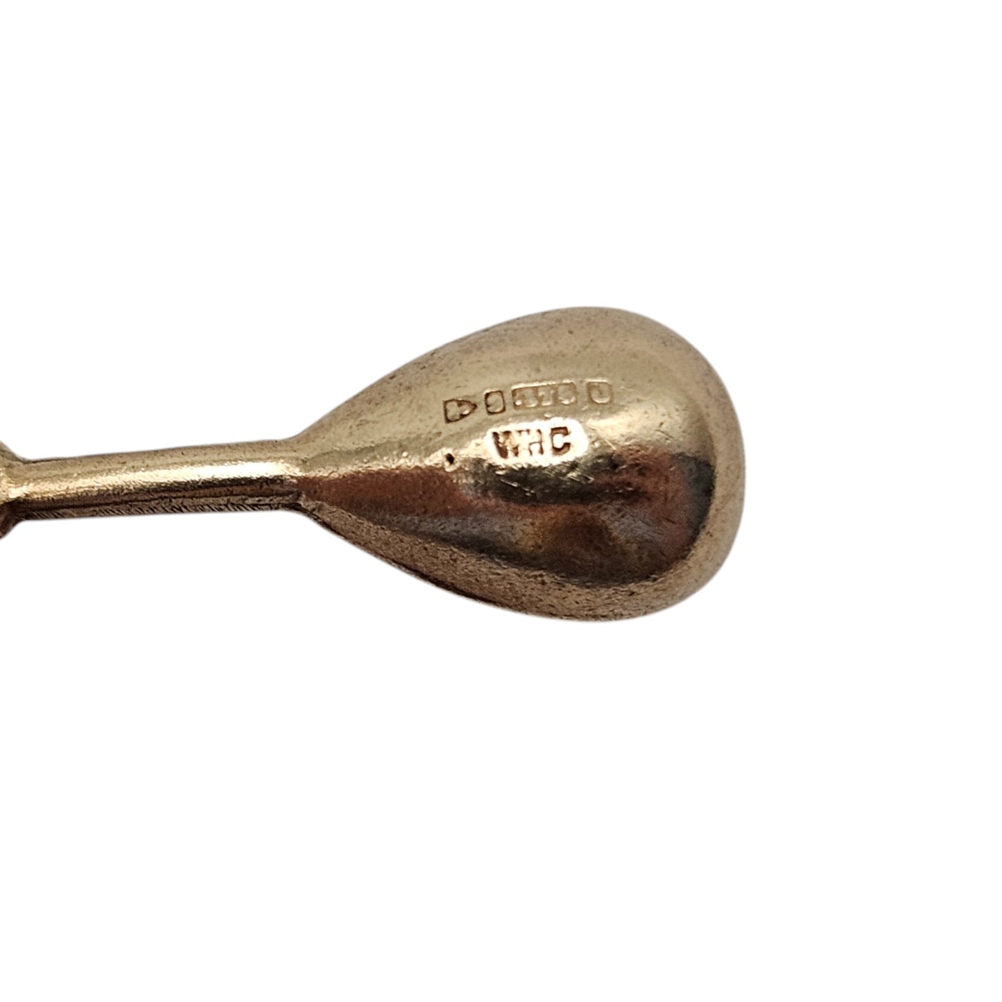 Chester 9ct 375 Yellow Gold Mandolin Charm 1959 L 1.9 cm 0.5 g.