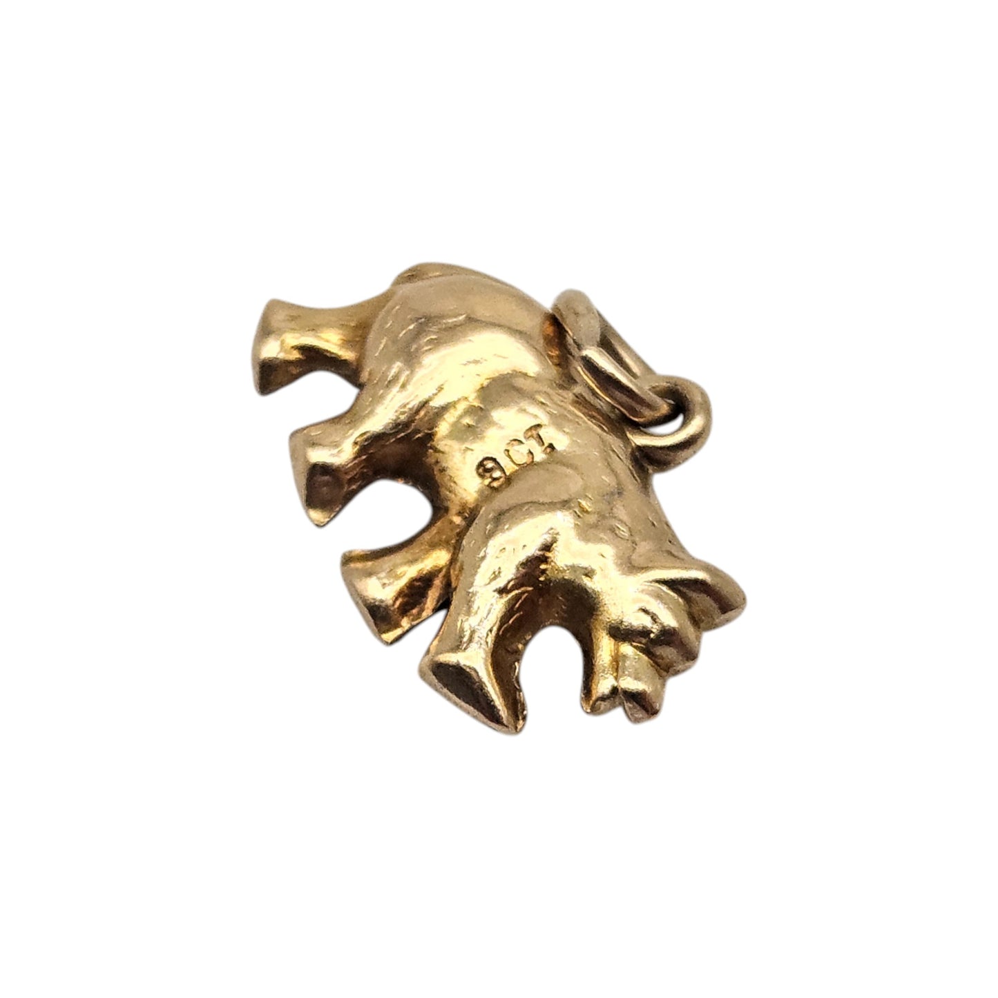 9ct Yellow Gold Bear Charm c.1960 L 1.5 cm 0.6 g.