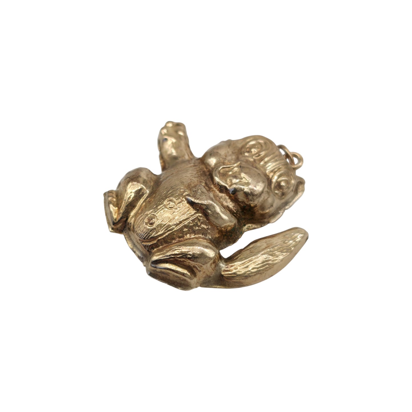 9ct 375 Yellow Gold Beaver Charm 1973 L 2.3 cm 2.8 g.